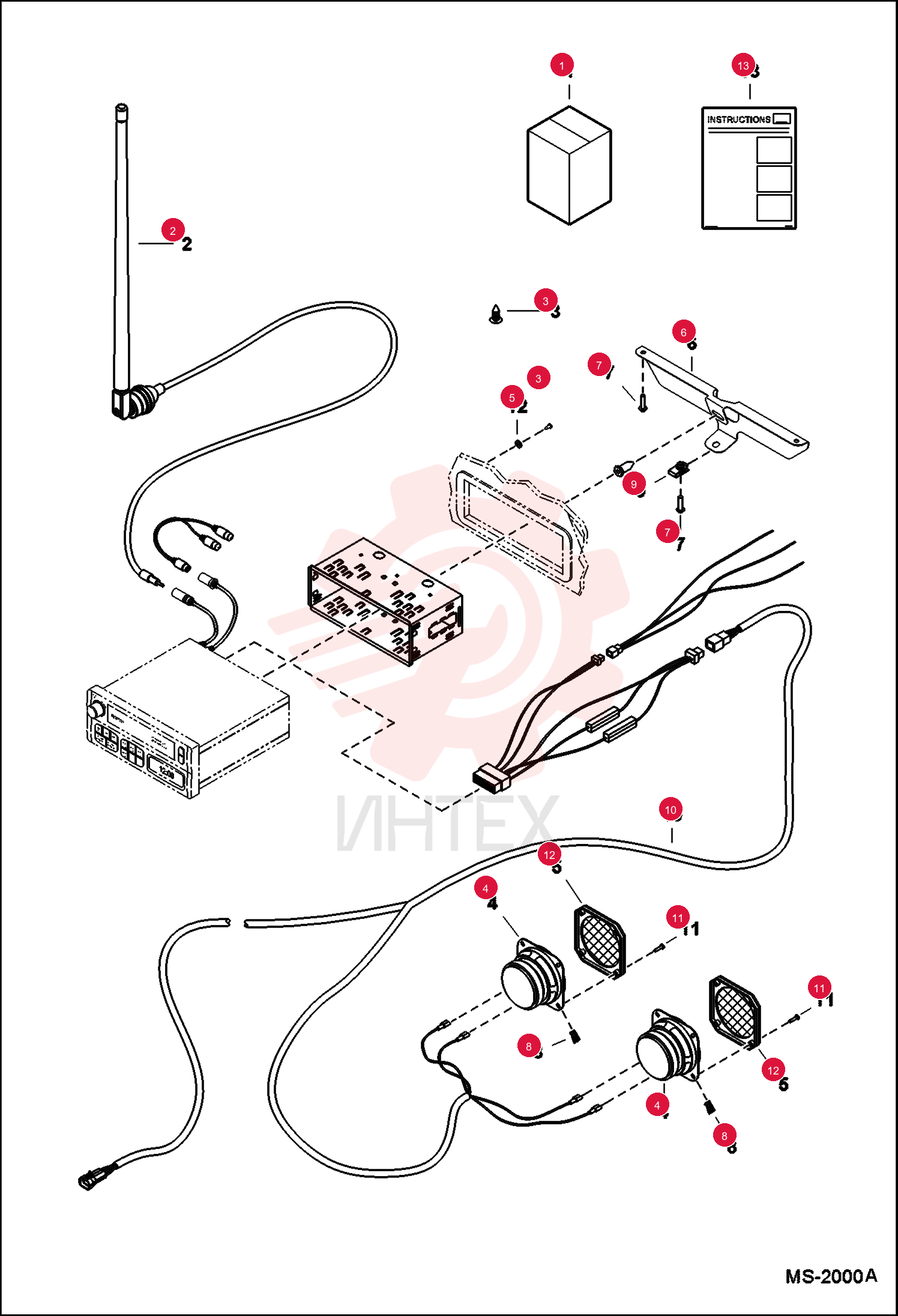 KIT, RADIO INSTALL 7212660 (4)