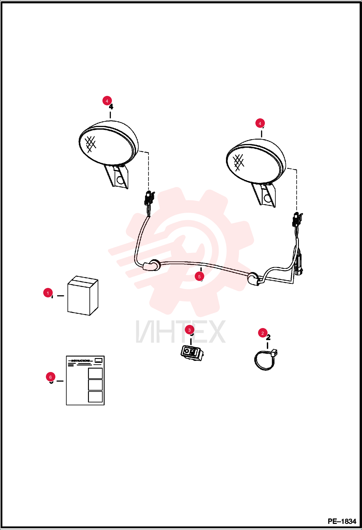 KIT REAR WORKLIGHT