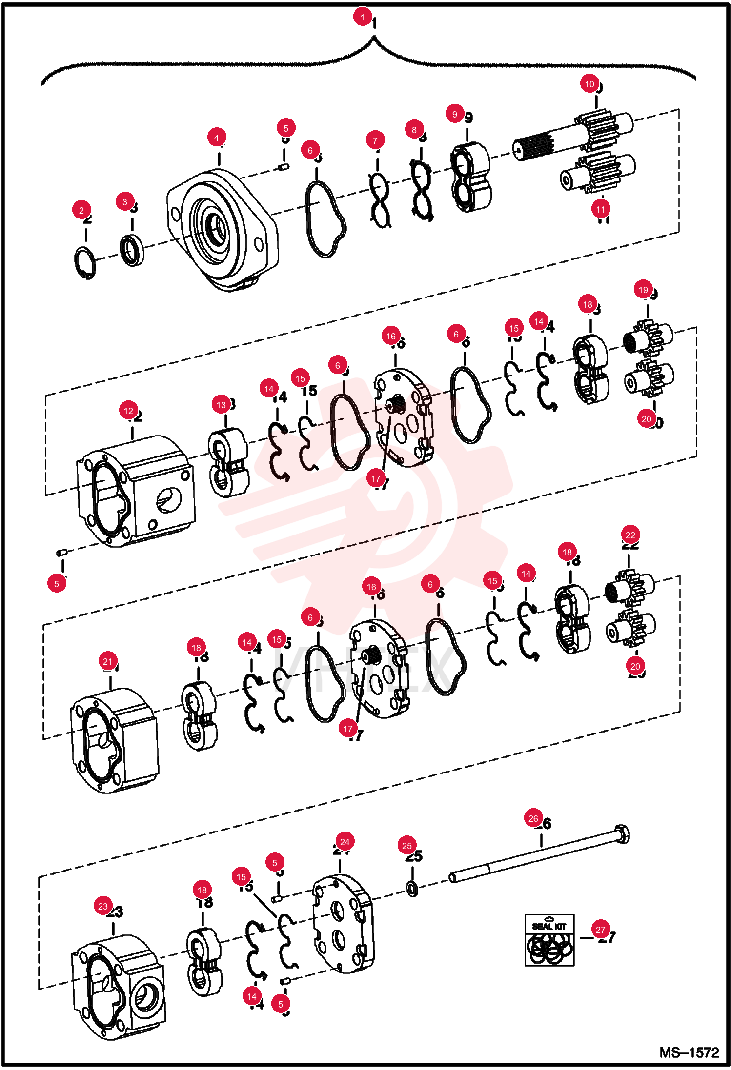 PUMP TRIPLE GEAR