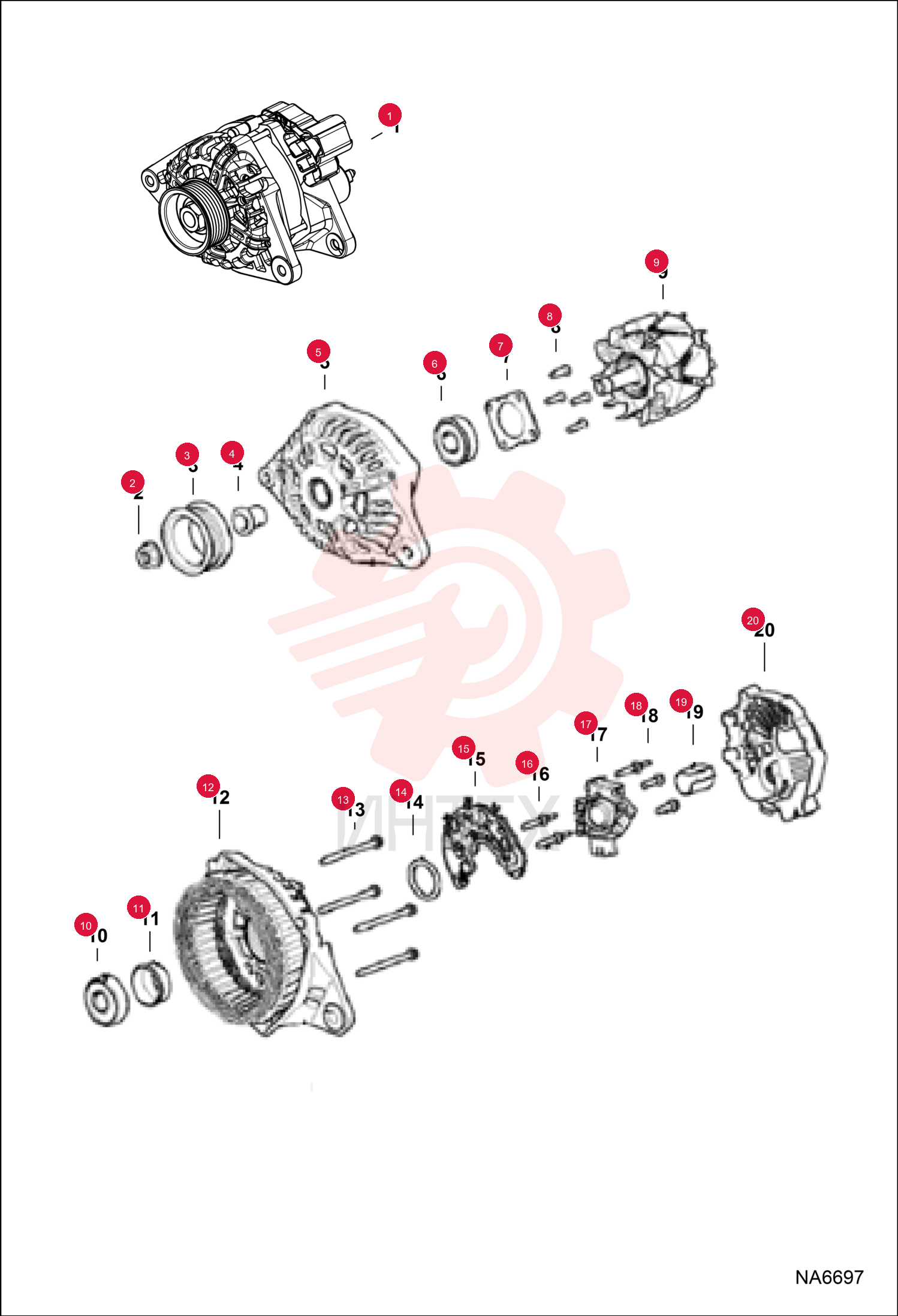 ALTERNATOR, 90 AMP 7015581