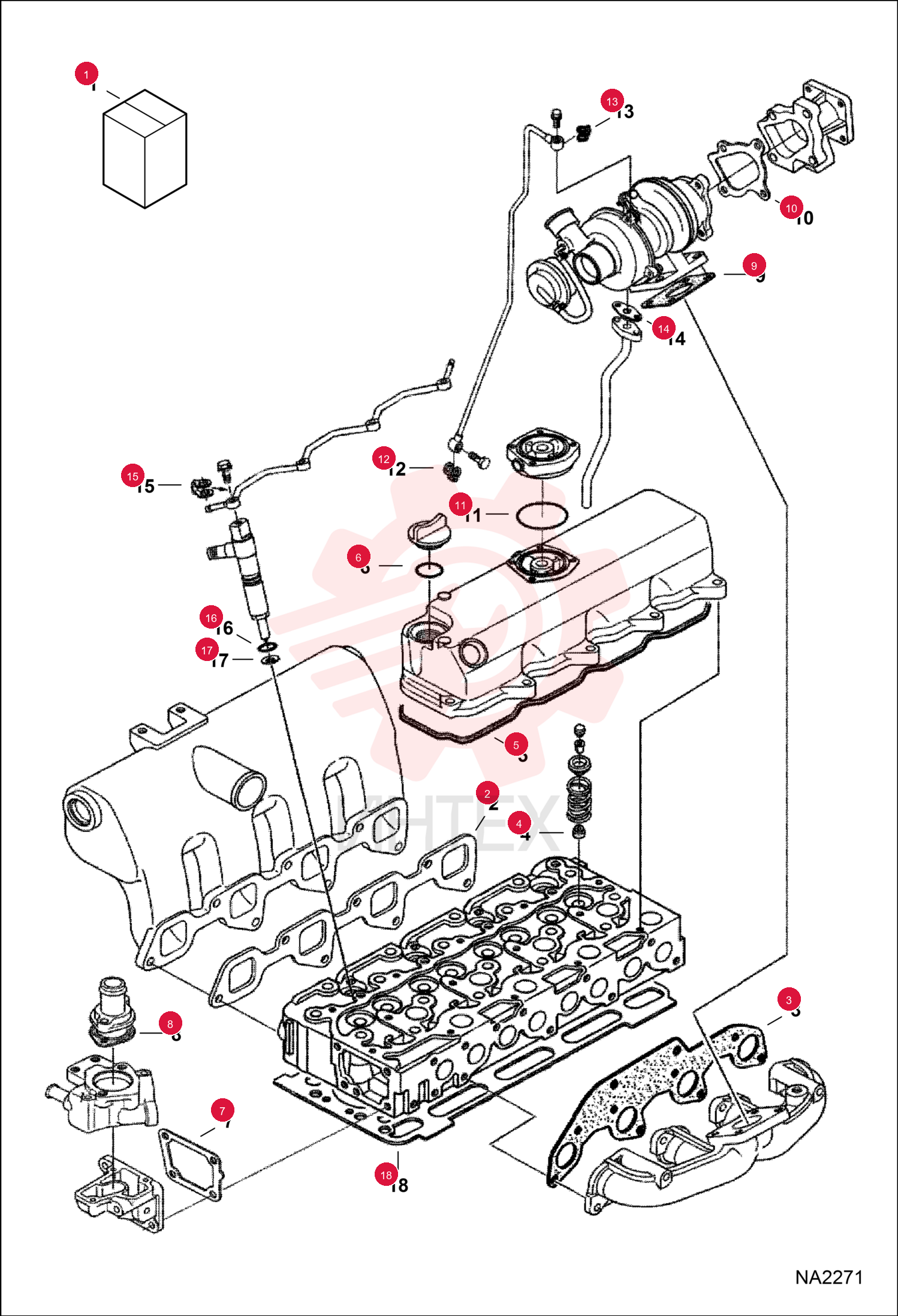 KIT, GASKET UPPER T2 ENG