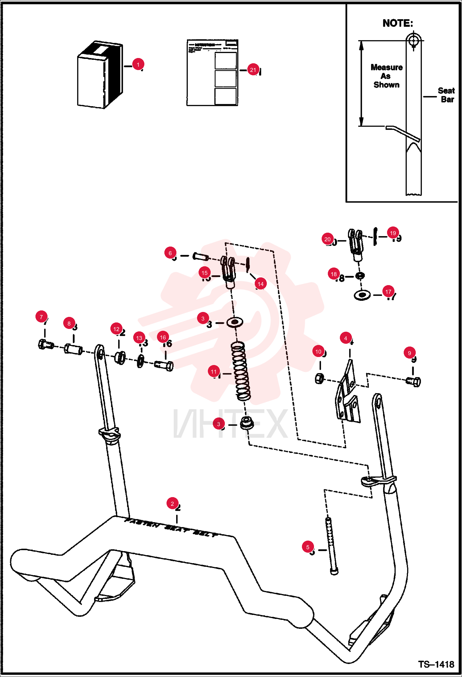 KIT, SEAT BAR 6713853