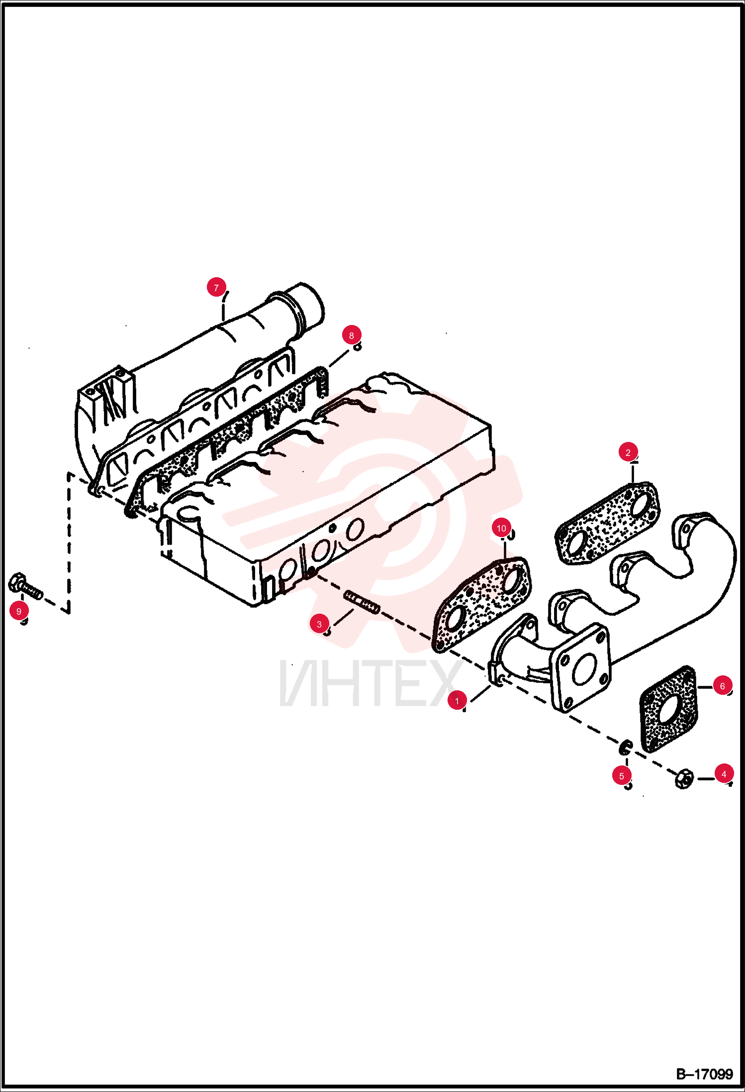 MANIFOLD, EXHAUST 6651482 (3)
