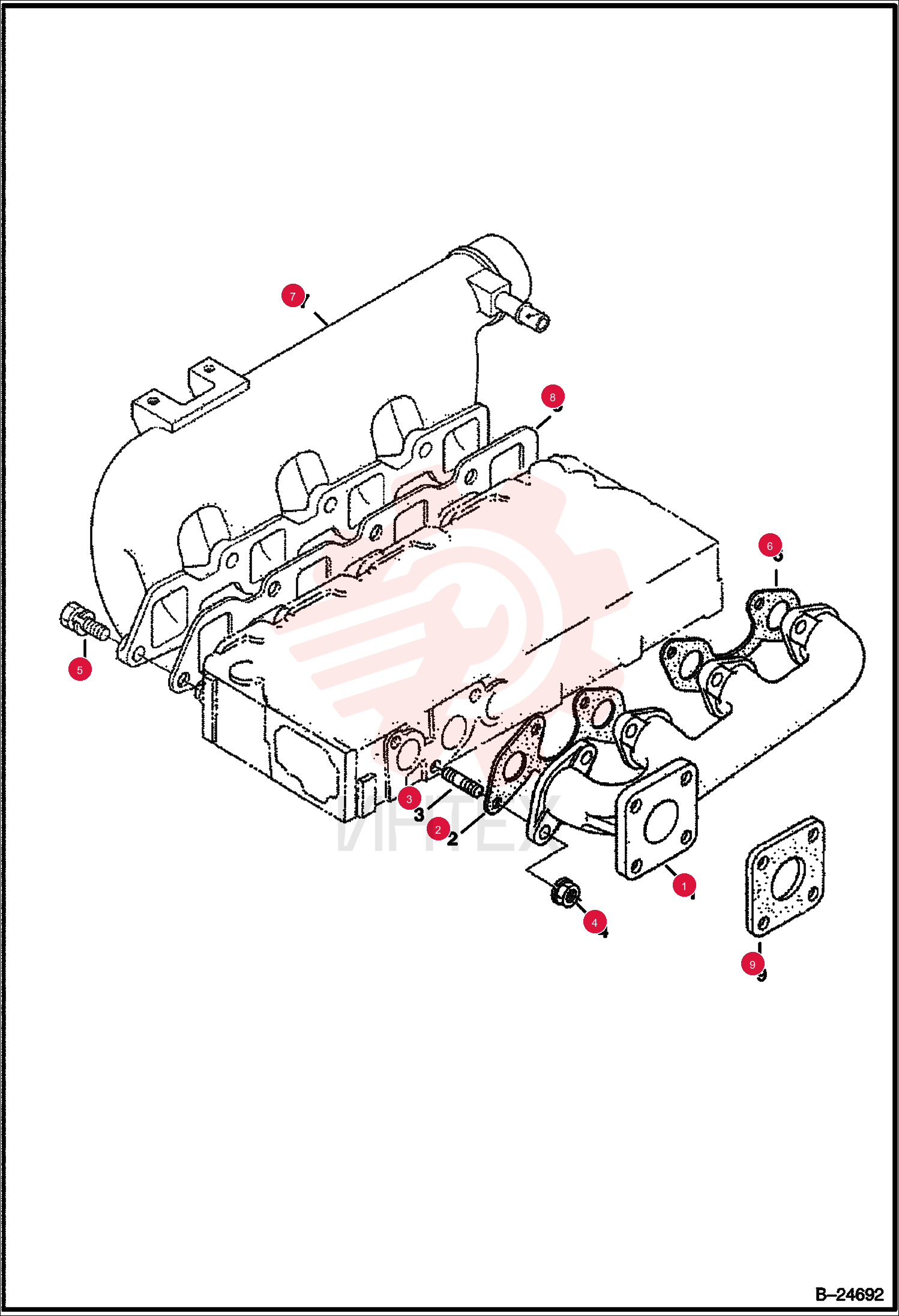 MANIFOLD, EXHAUST 6651482 (4)