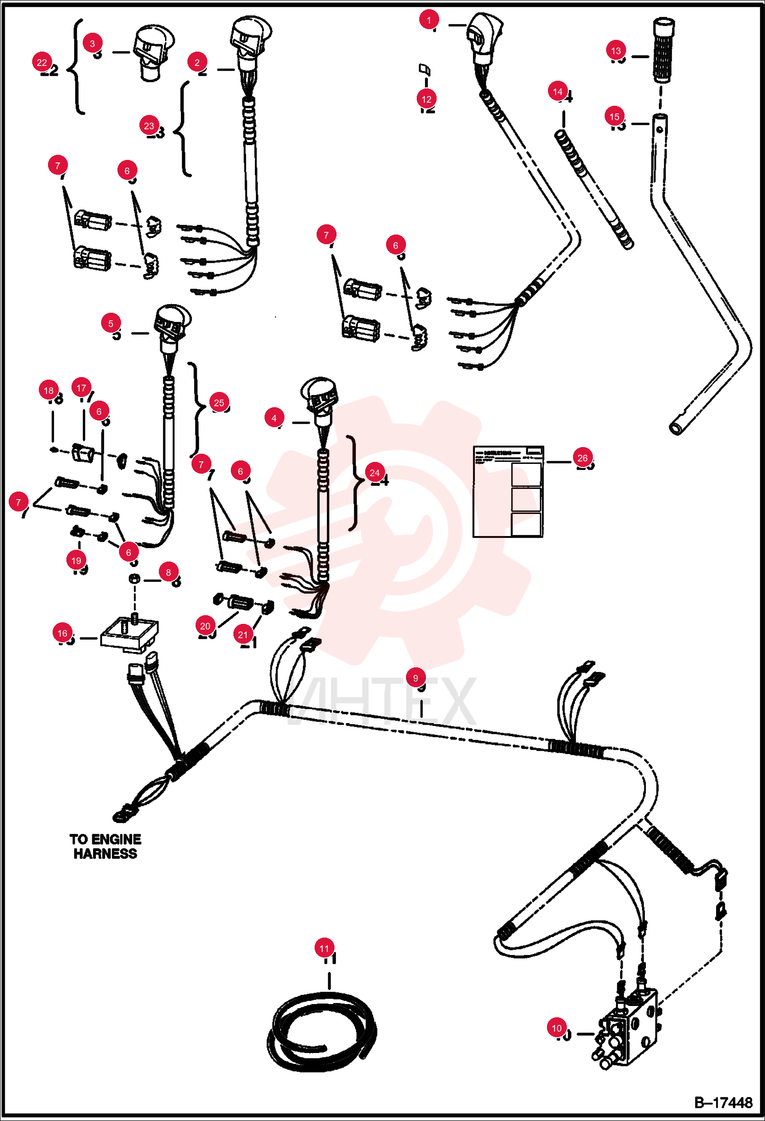 HANDLE, CONTROL ELEC ASSY 6704454 (2)