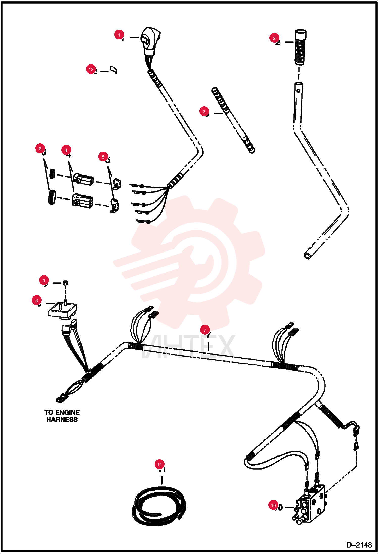 HANDLE, CONTROL ELEC ASSY 6704454 (1)