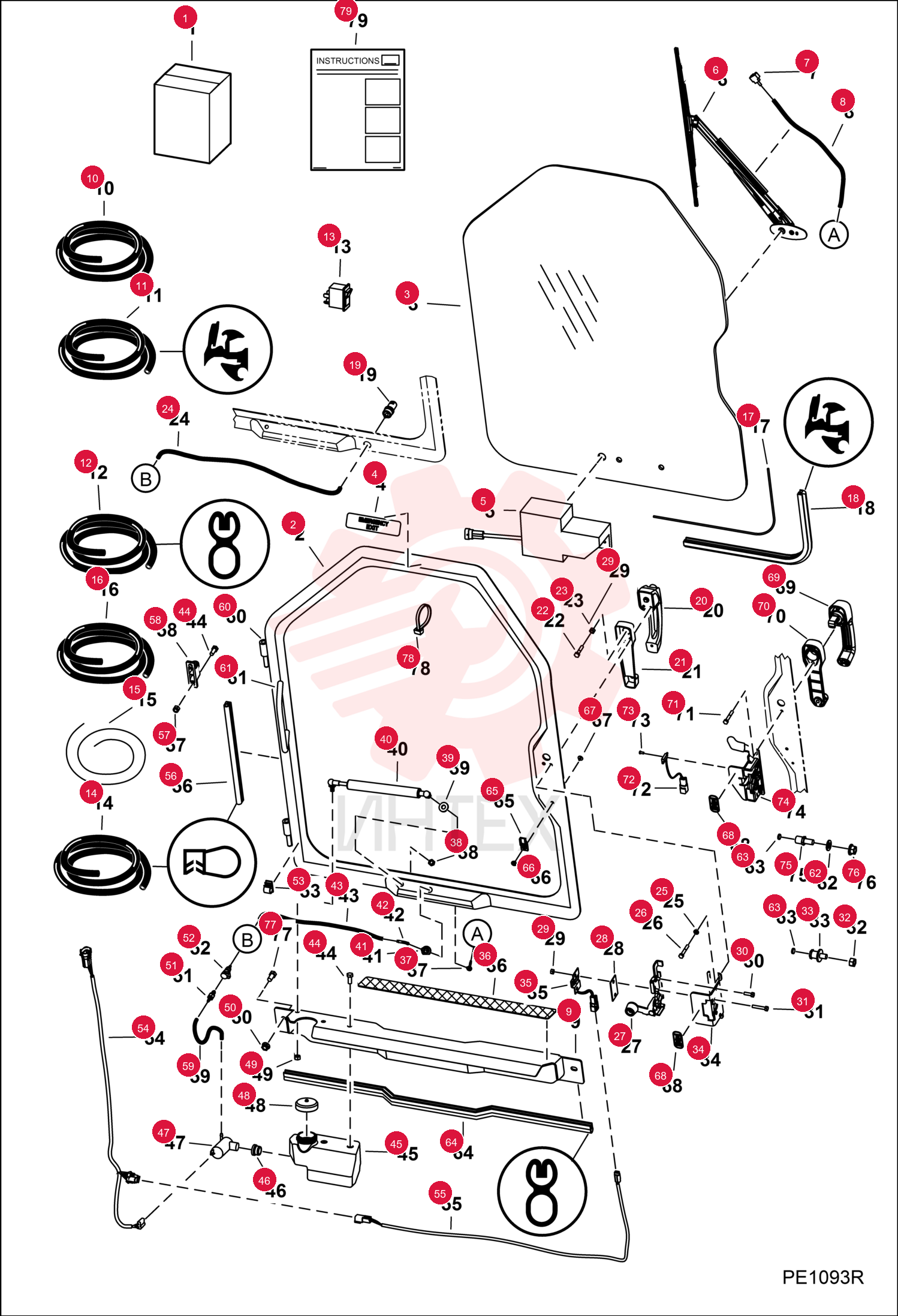 KIT, DOOR CAB 6730822
