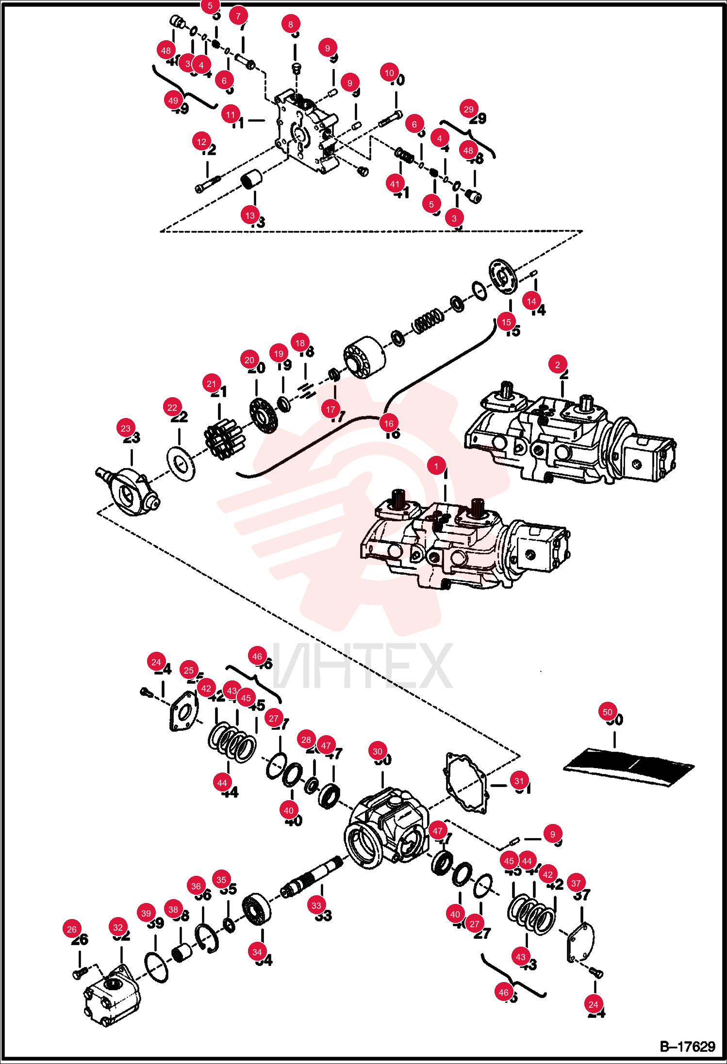 PUMP, HYD W/O GEAR PUMP 6662349REM (1)