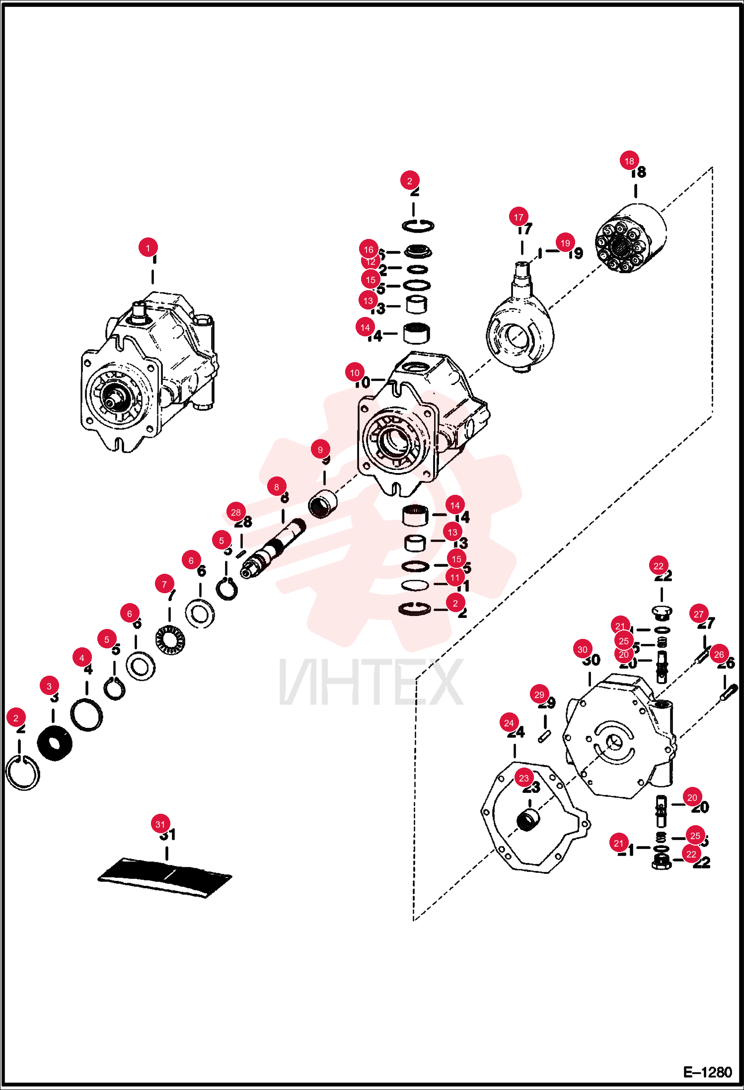 PUMP, HYD REAR 6513976 (2)