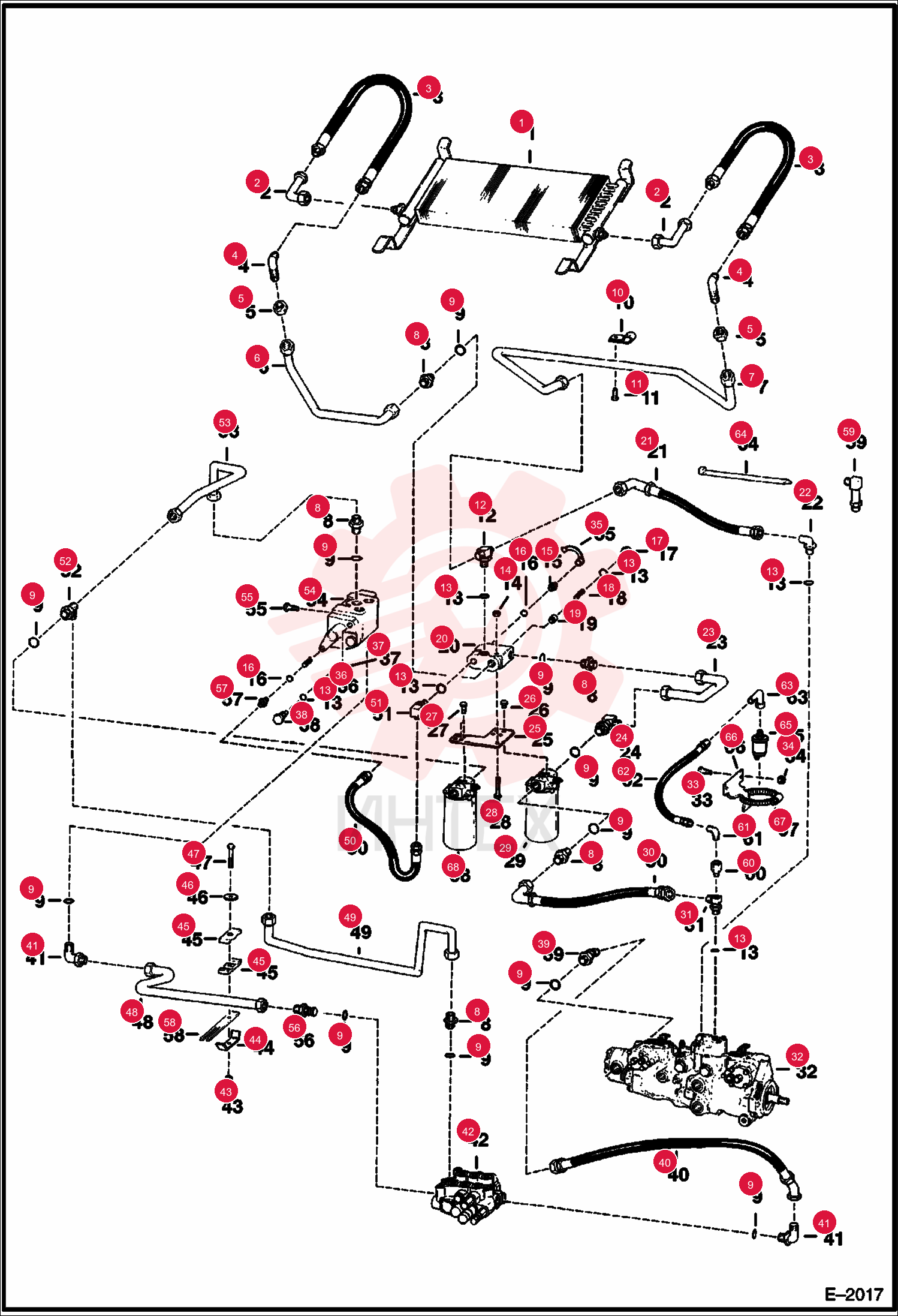 EXCHANGER, OIL COOLER 6662948 (1)