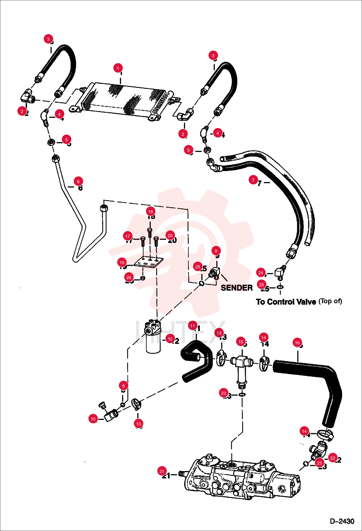 EXCHANGER, OIL COOLER 6667896 (2)