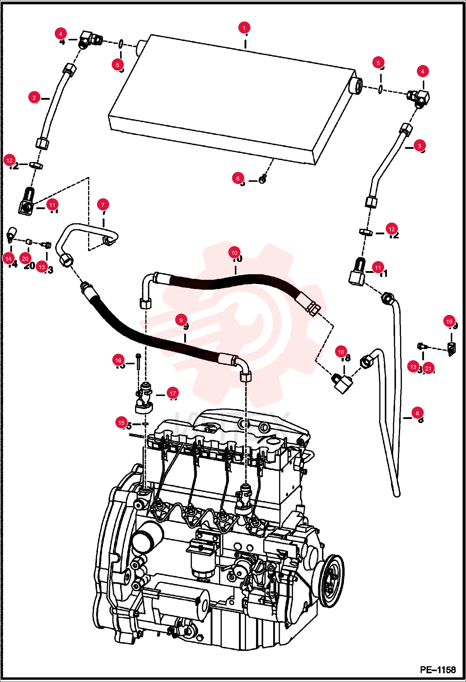 EXCHANGER, OIL COOLER 6710791 (1)