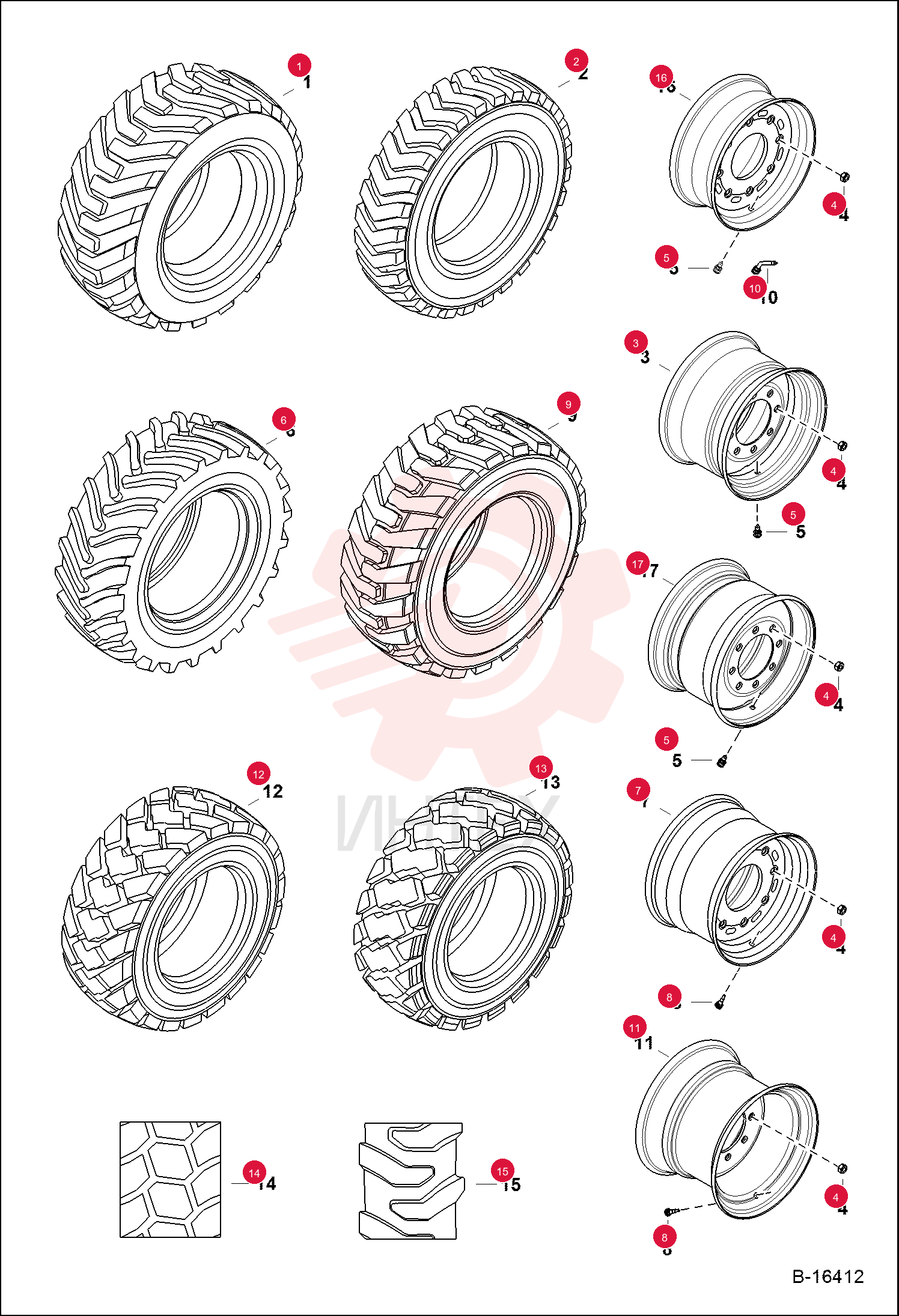 WHEEL, RIM 16.5X9.75