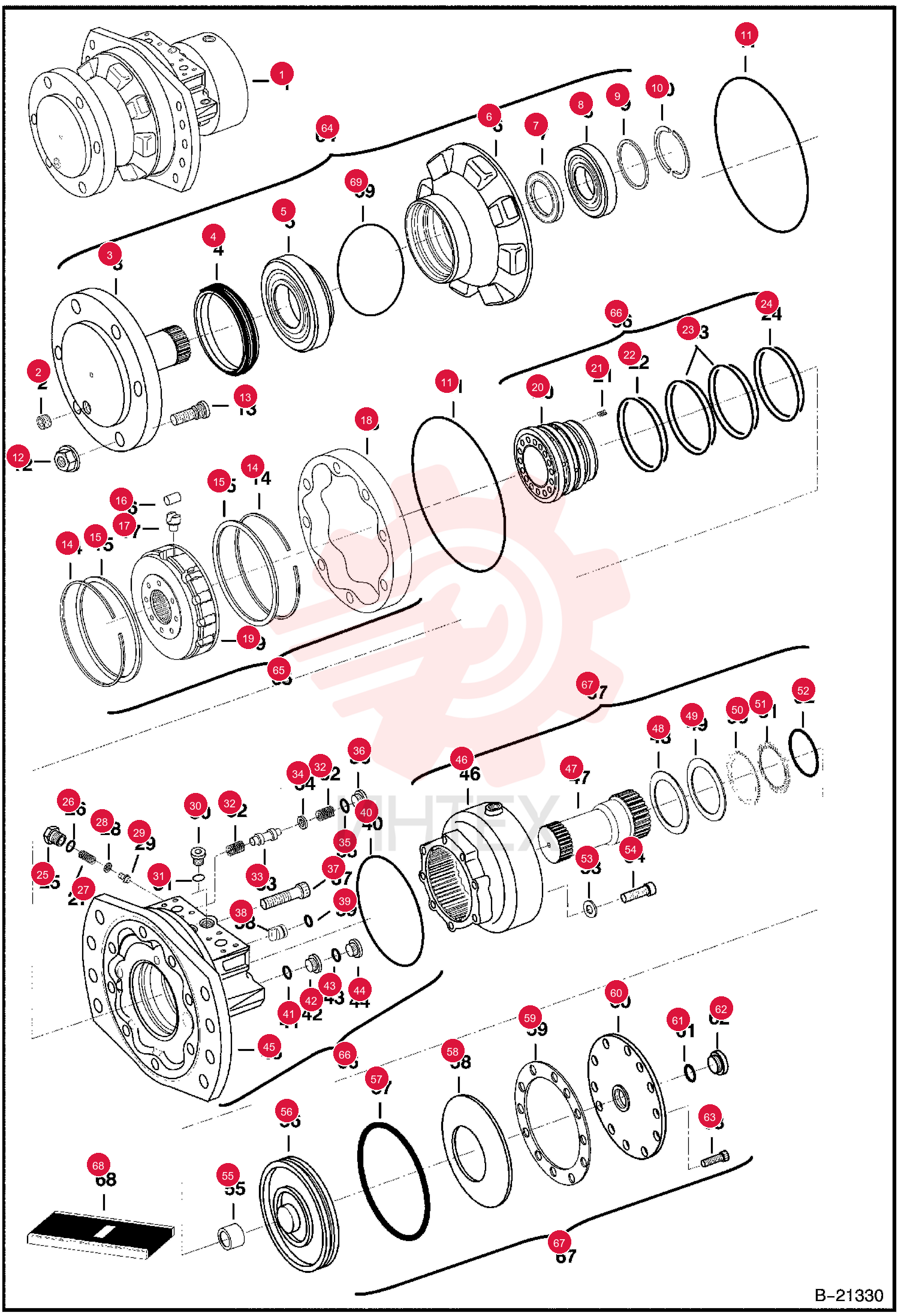 MOTOR, DRIVE HYD 6690156REM