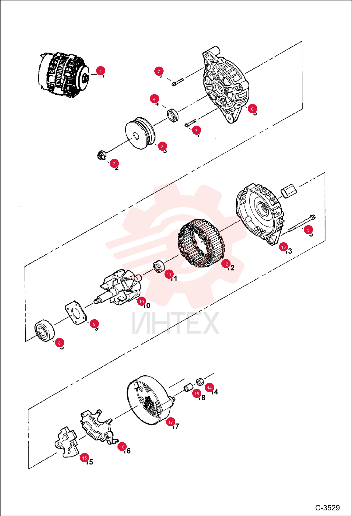 ALTERNATOR, 90 AMP