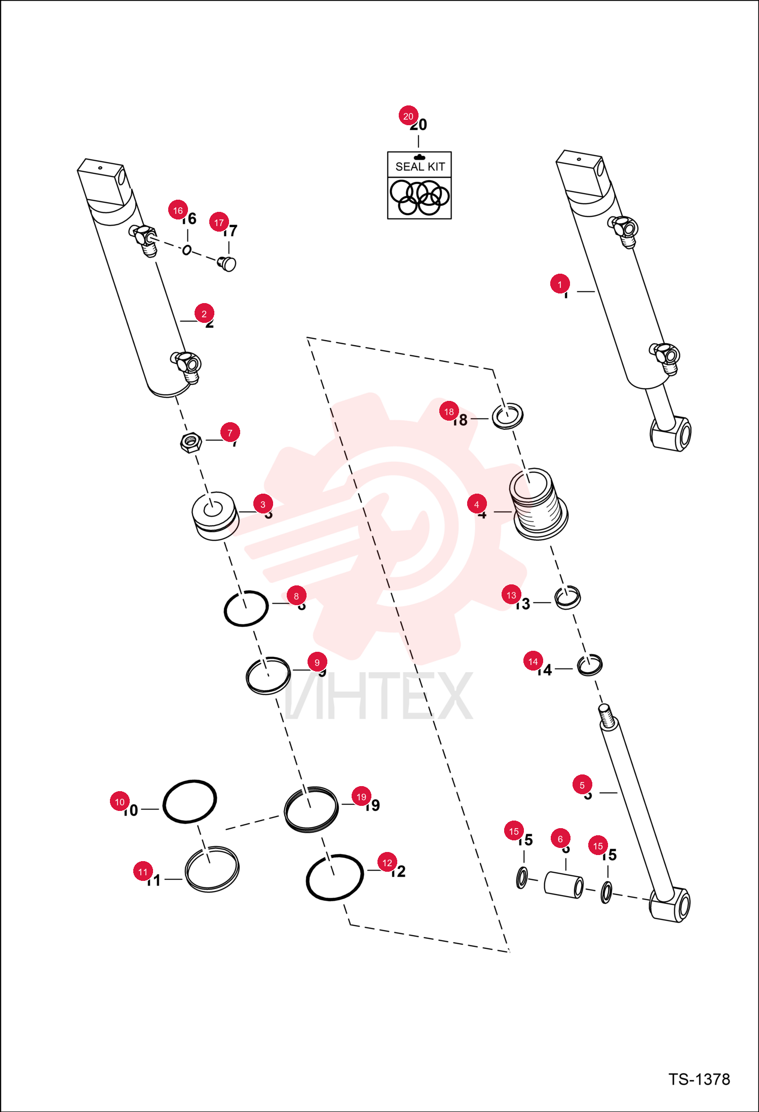 CYLINDER HYDRAULIC ASSEBMLY 6597376 (5)