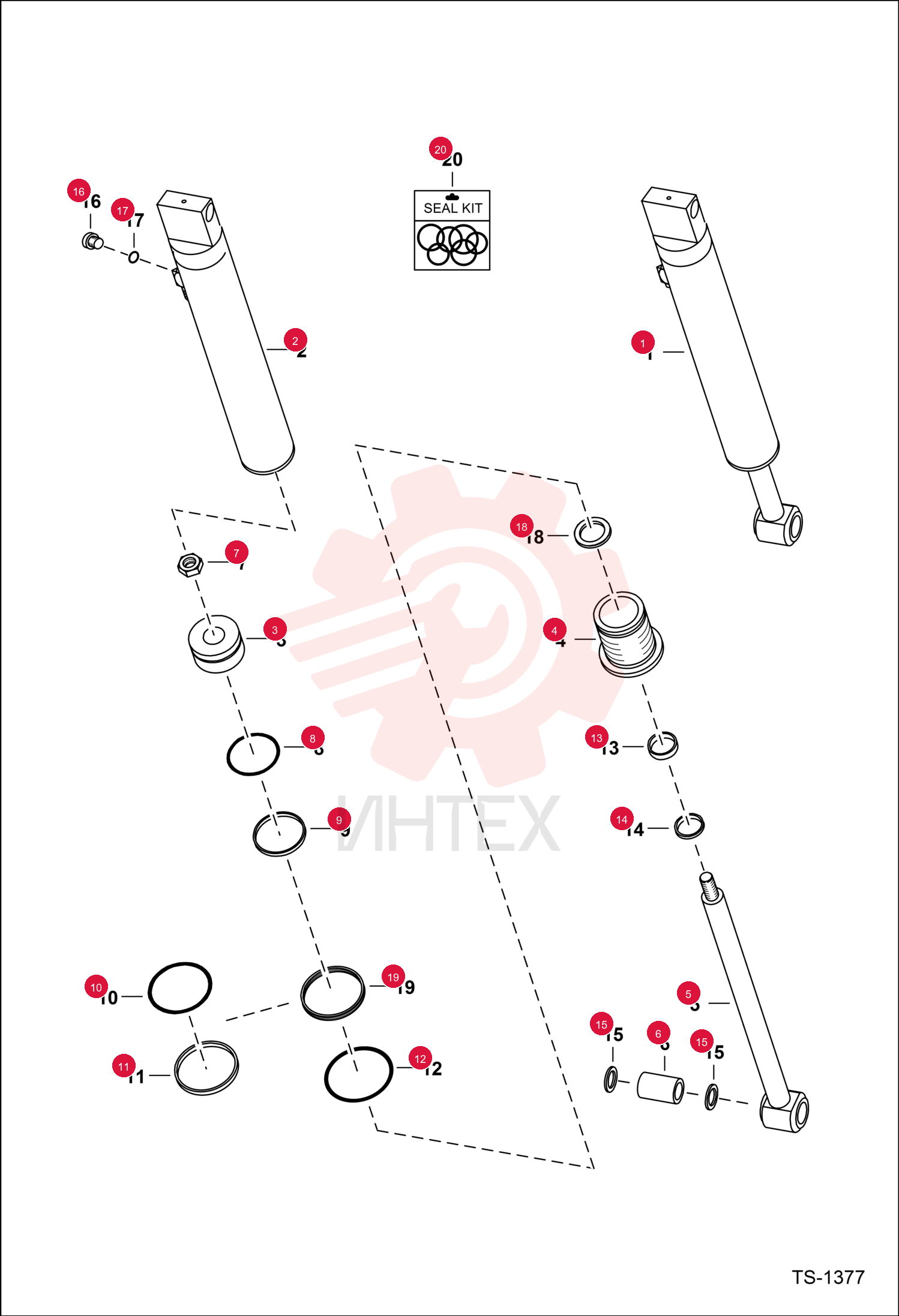 CYLINDER TILT ASSEMBLY RH 6597377