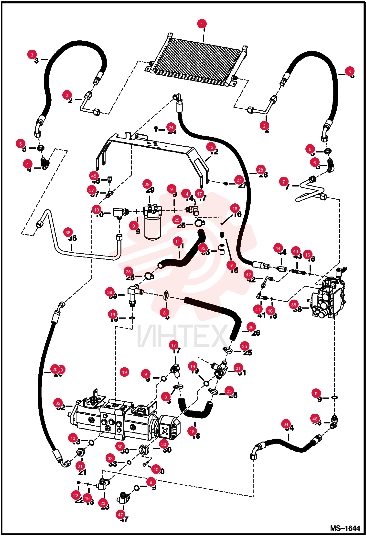 EXCHANGER, OIL COOLER 6667896 (3)
