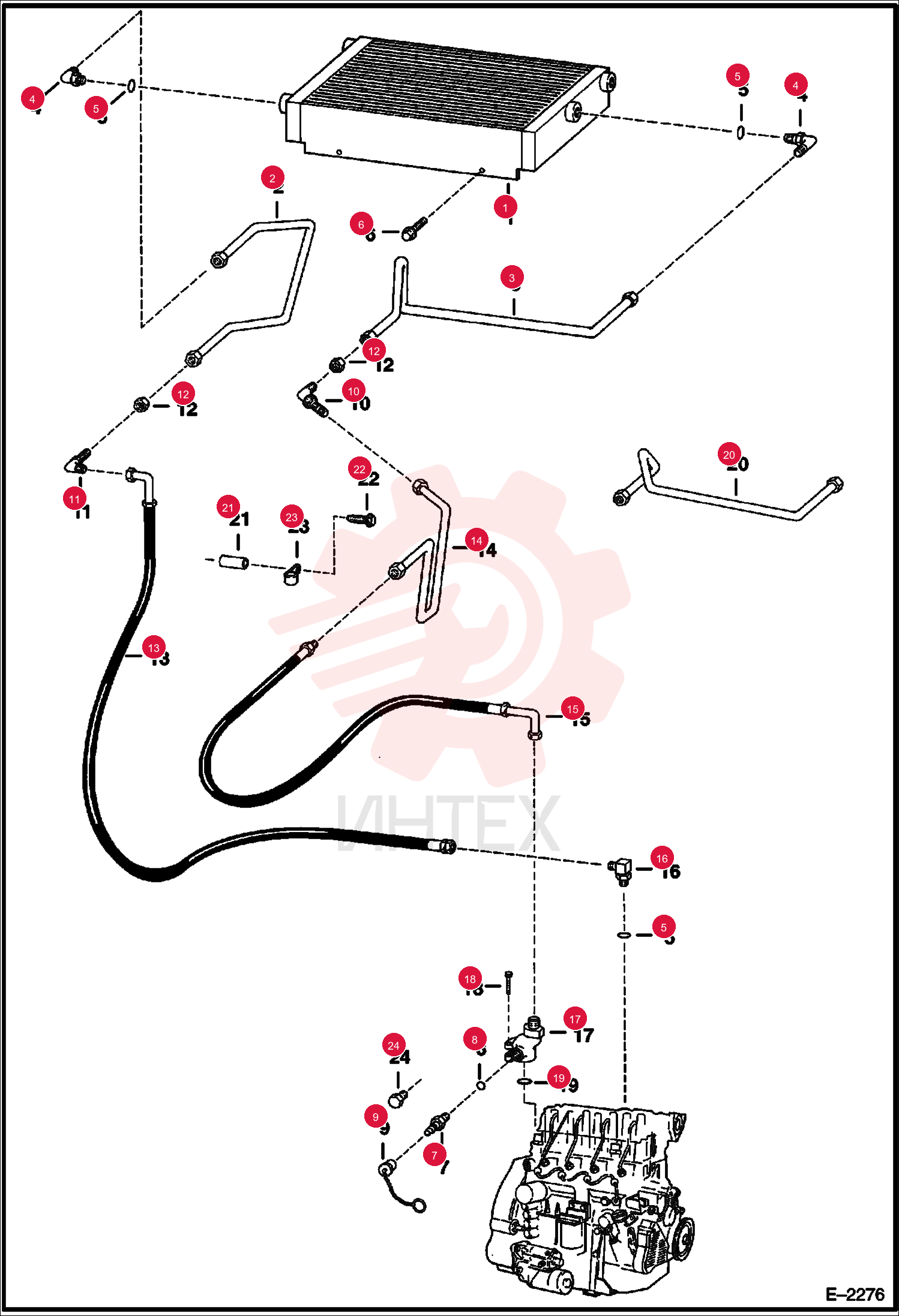 EXCHANGER, OIL COOLER 6709450 (2)
