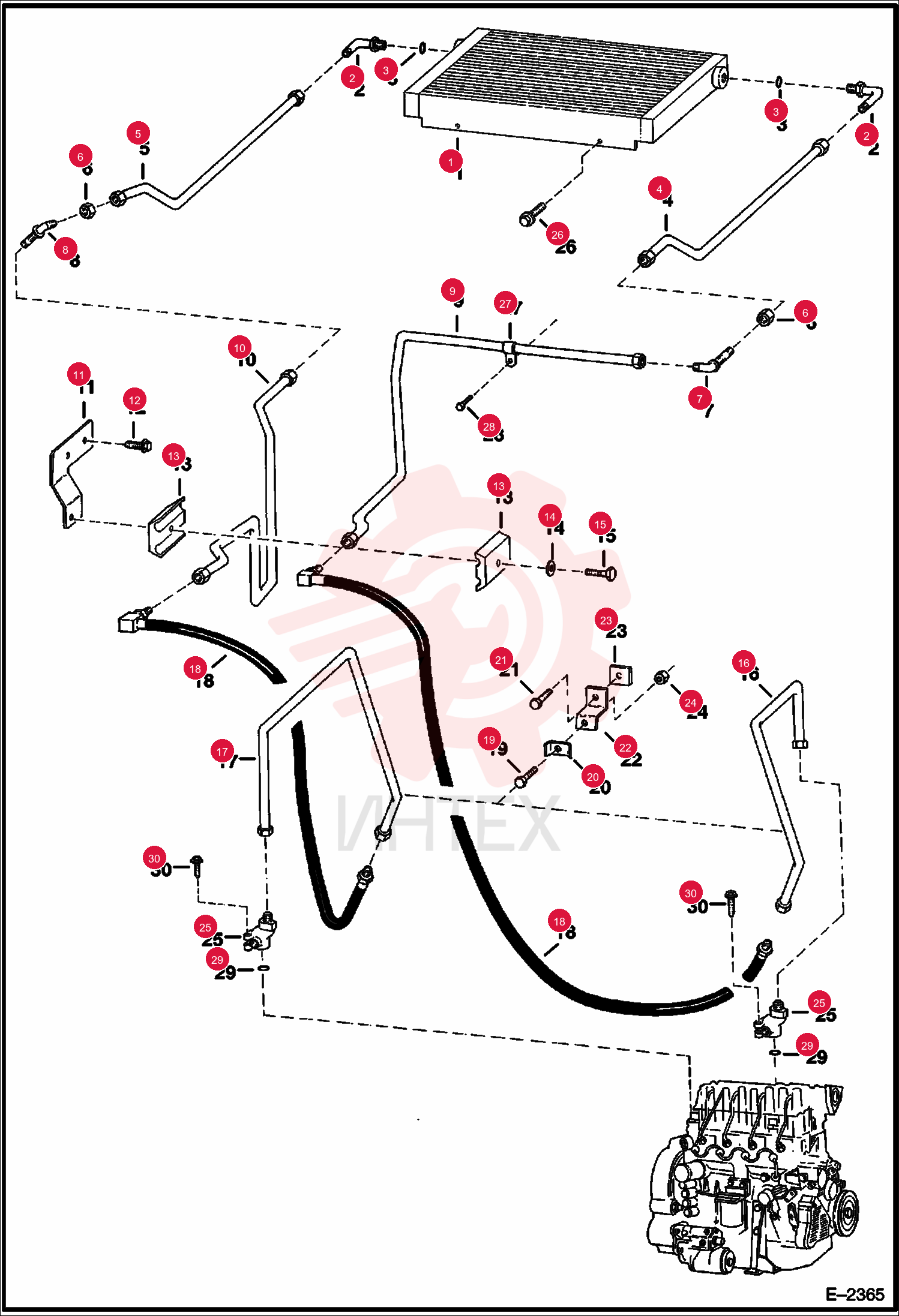 EXCHANGER, OIL COOLER 6710791 (2)
