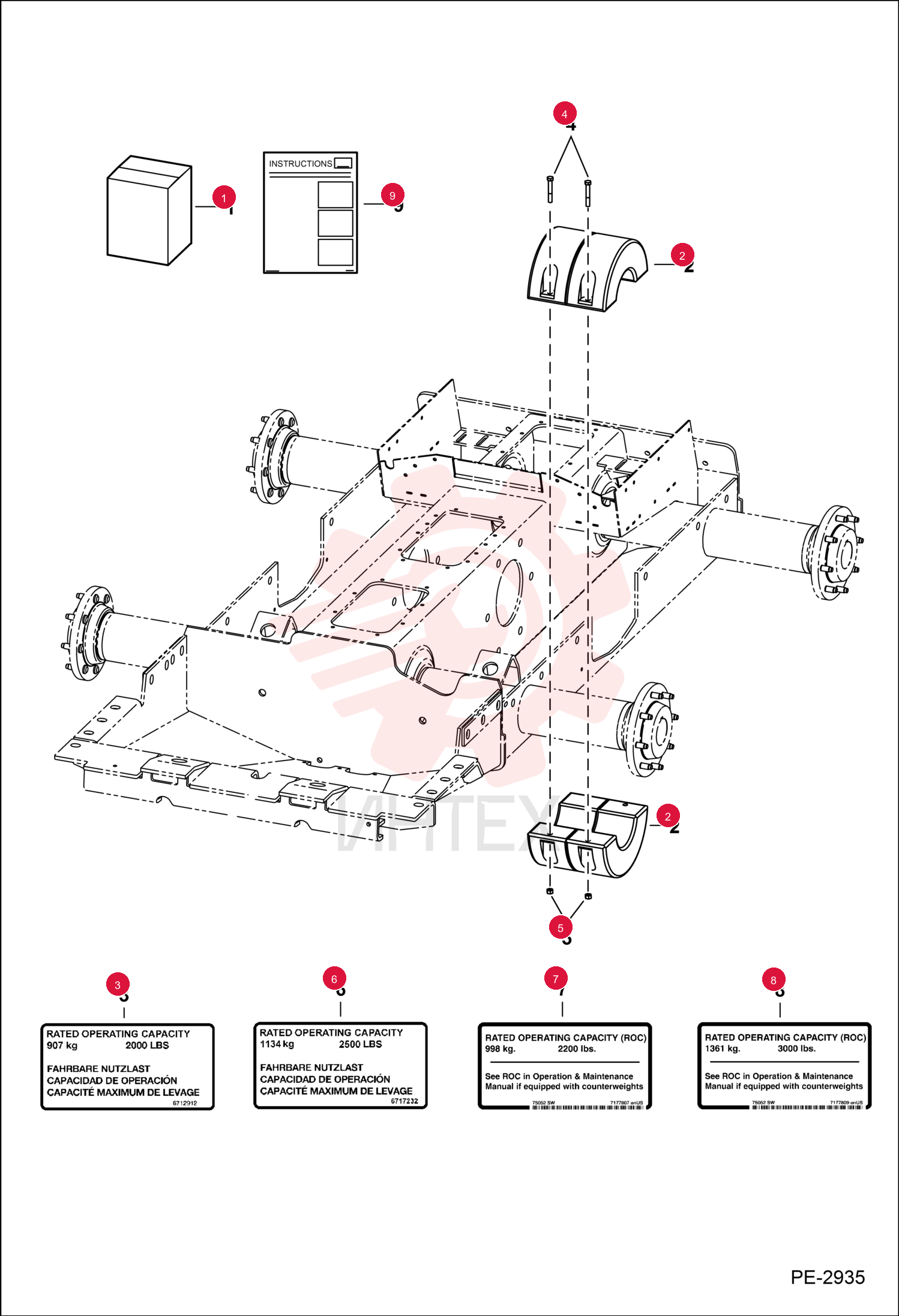 KIT, COUNTERWEIGHT 6712911 (2)