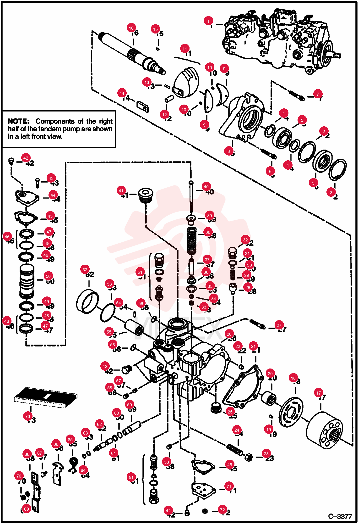 PUMP, HYD, W/O GEAR PUMP 6669081REM (2)
