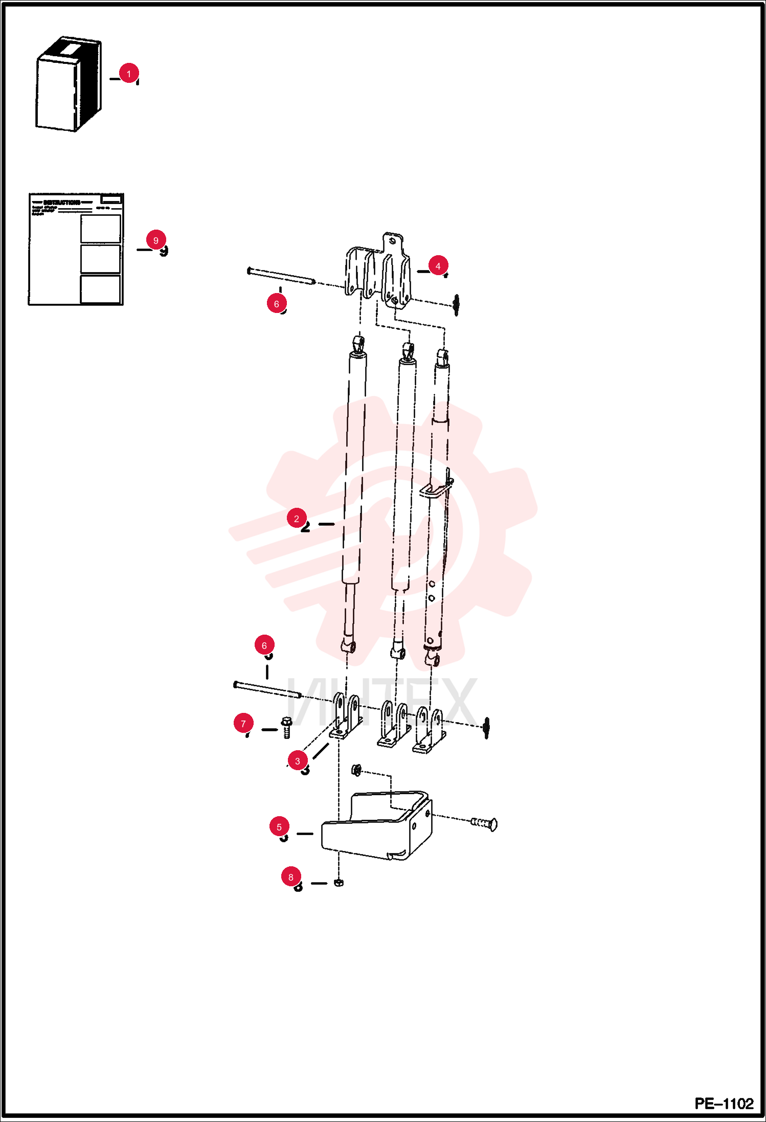 CAB LFT SPRNG KIT 6808310