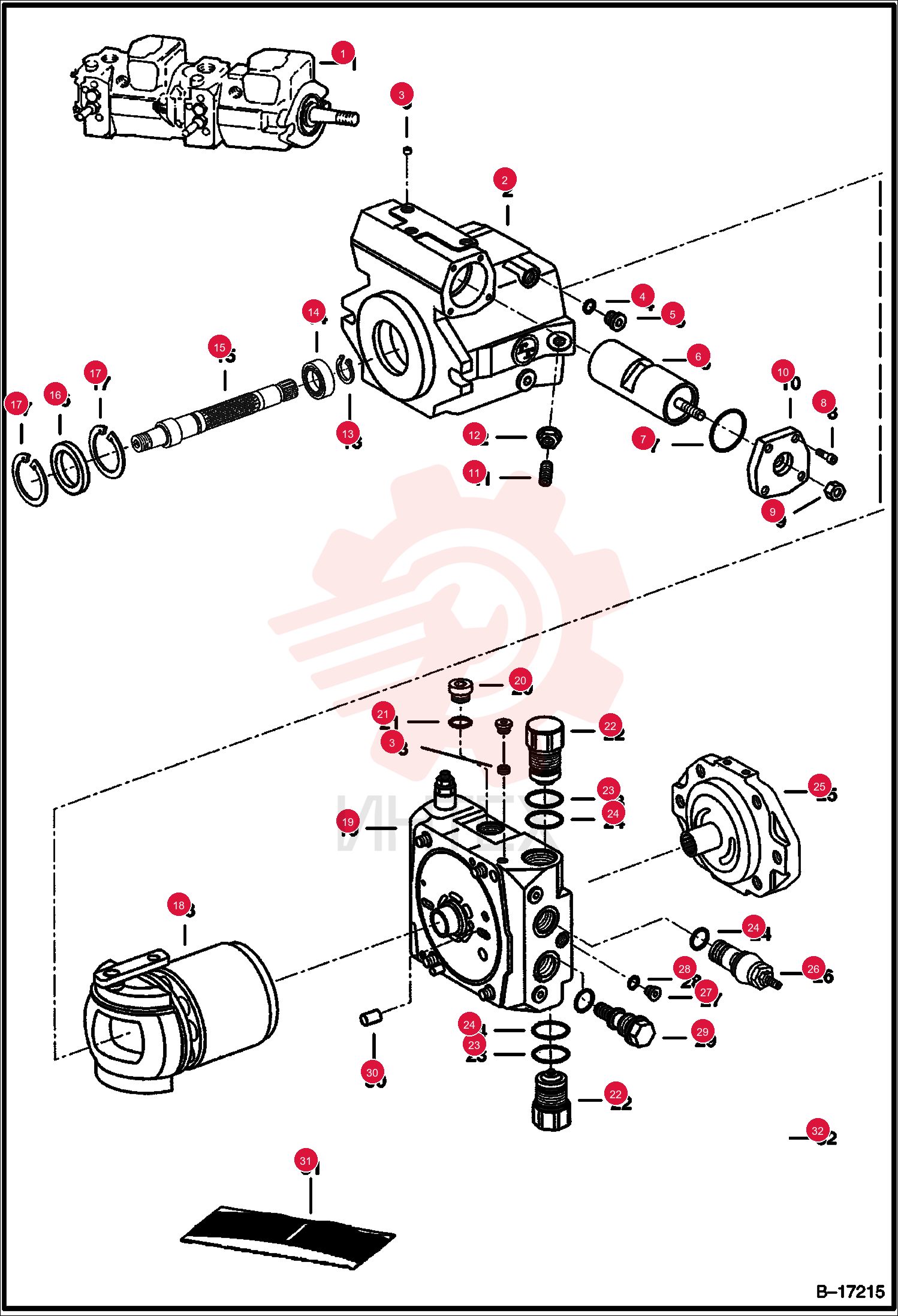 PUMP, HYD TANDEM 6674238 (4)