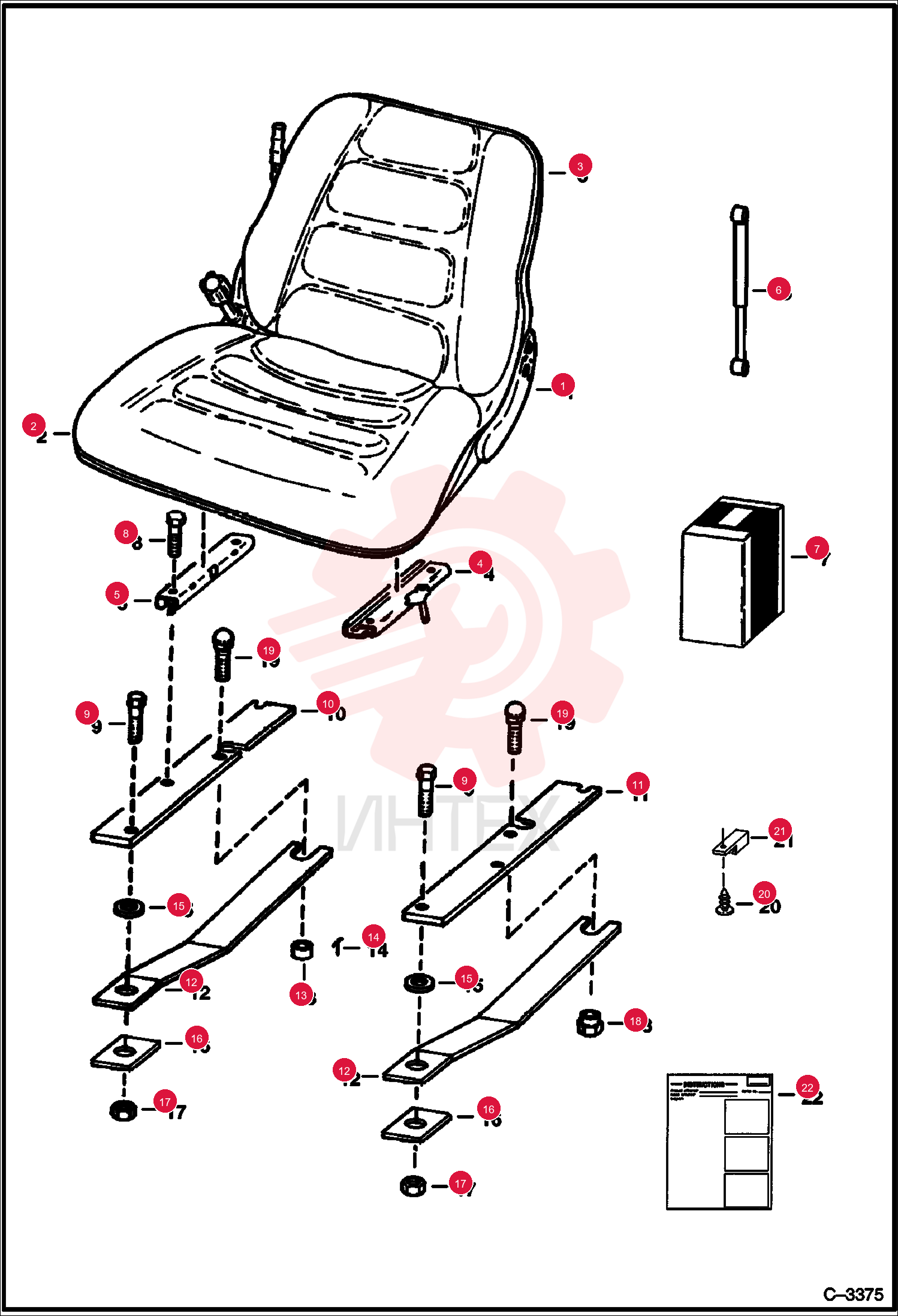 SEAT, OPERATOR SUSPENSION 6632388