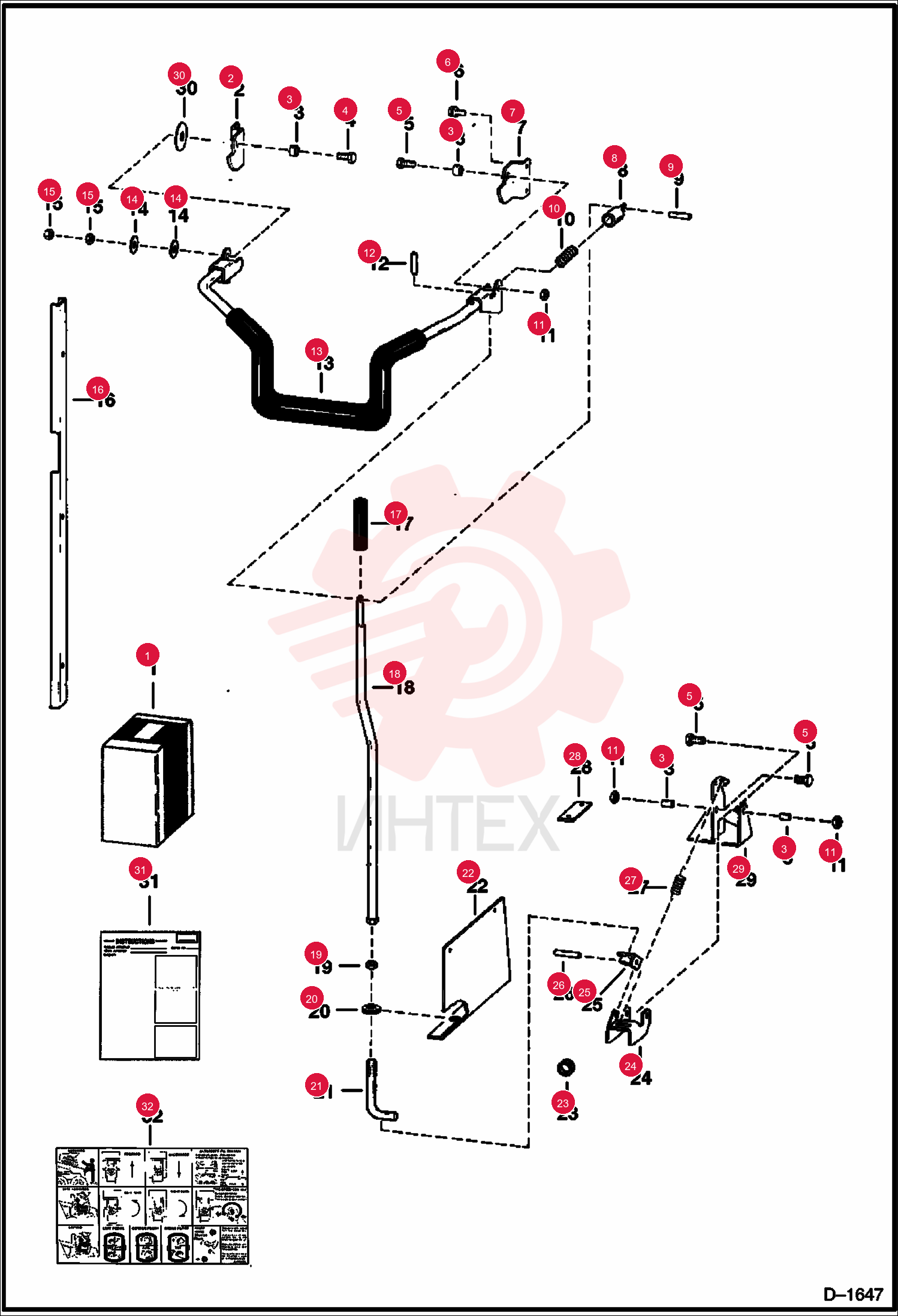 KIT, SEAT BAR 6592422