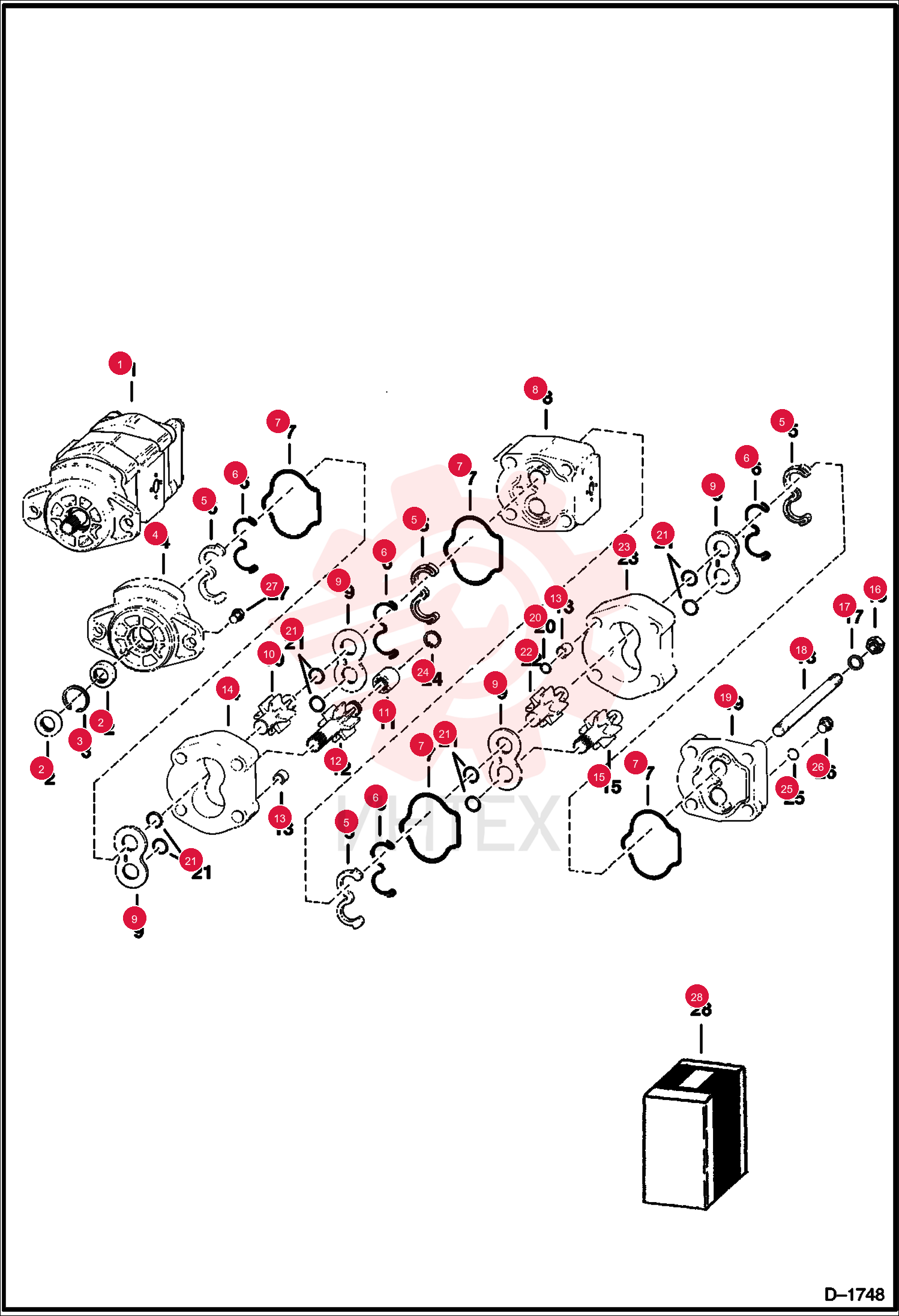 PUMP, GEAR DOUBLE 6631584