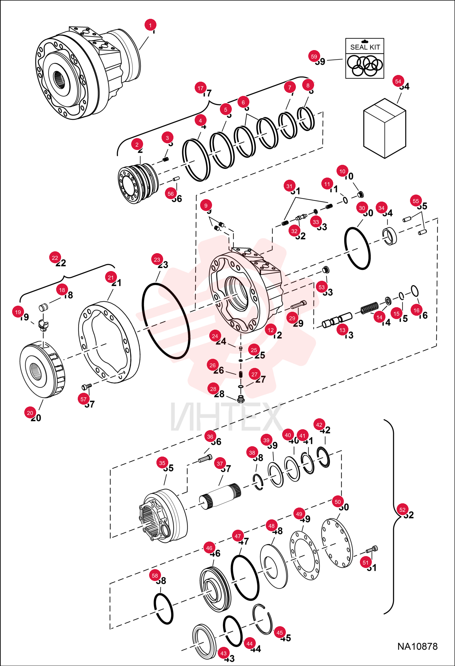 MOTOR, DRIVE HYD 2-SPD
