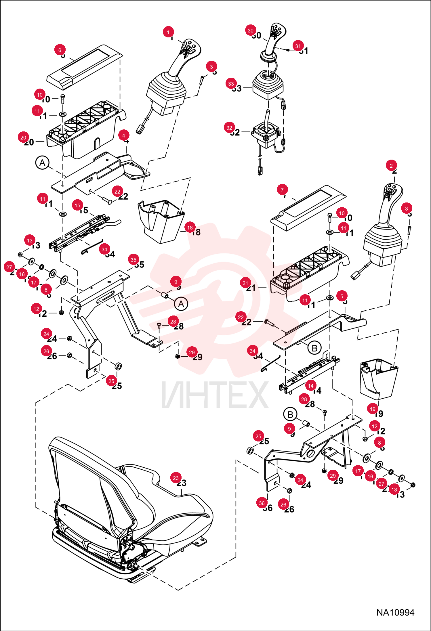 JOYSTICK, LH ASSY 7266825