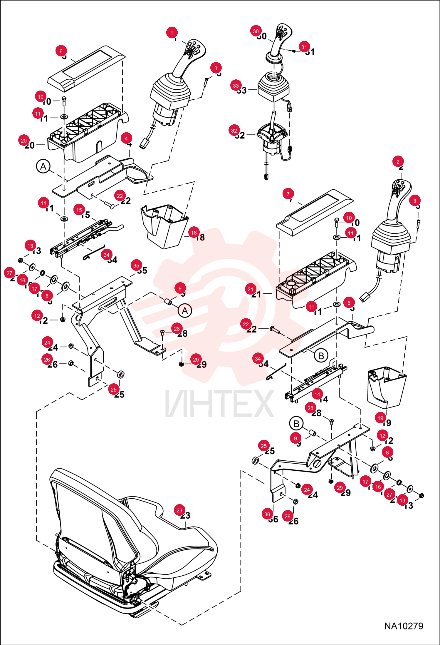 JOYSTICK, LH ASSY 7023150