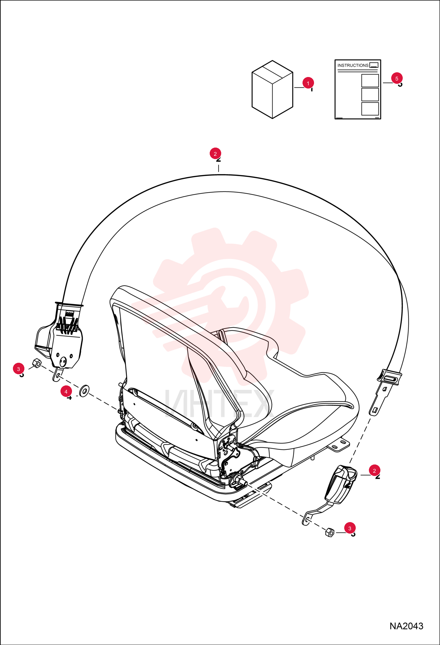 KIT, BELT SEAT 3" 7129303