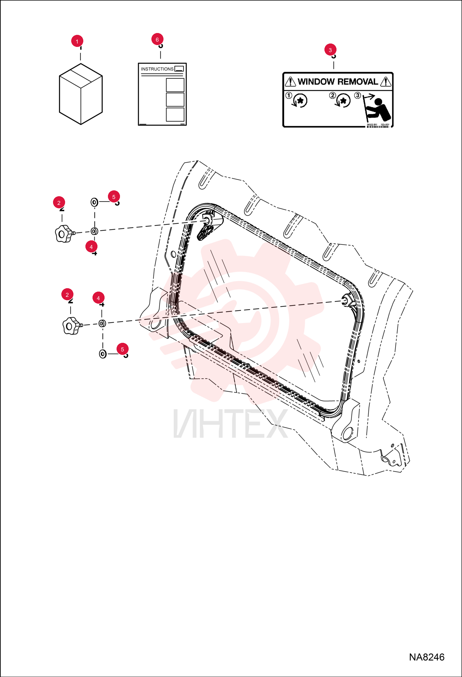 KIT, REMOVAL WINDOW 7234899