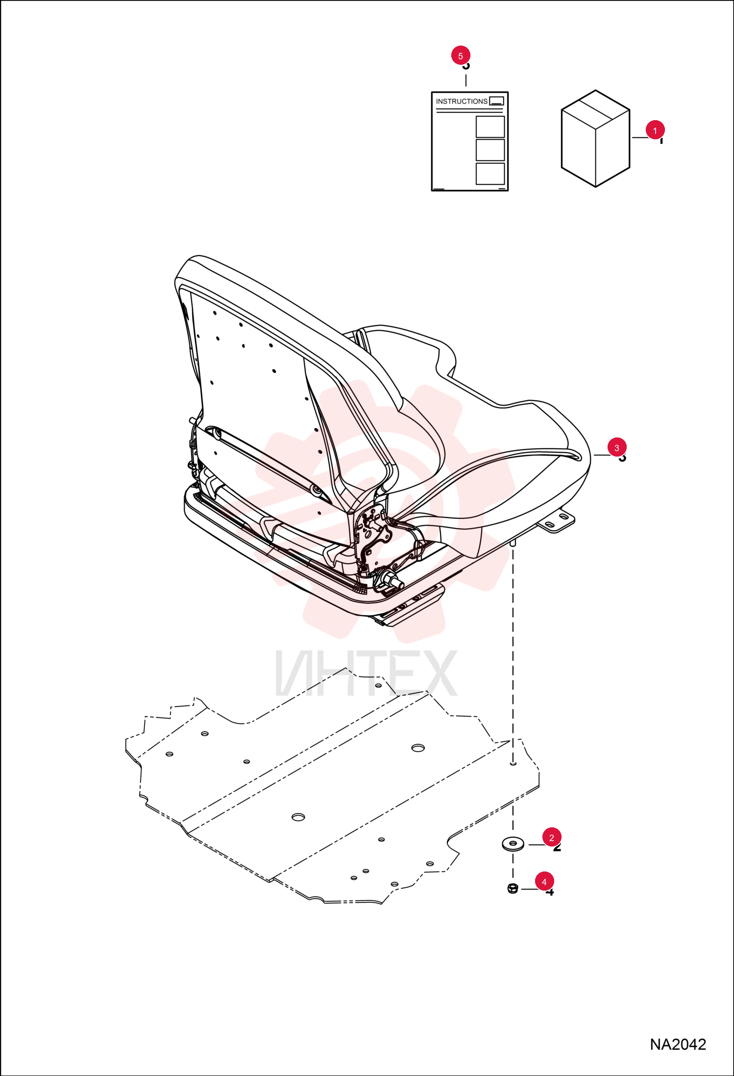 KIT, SEAT 80MM SUSPENSION