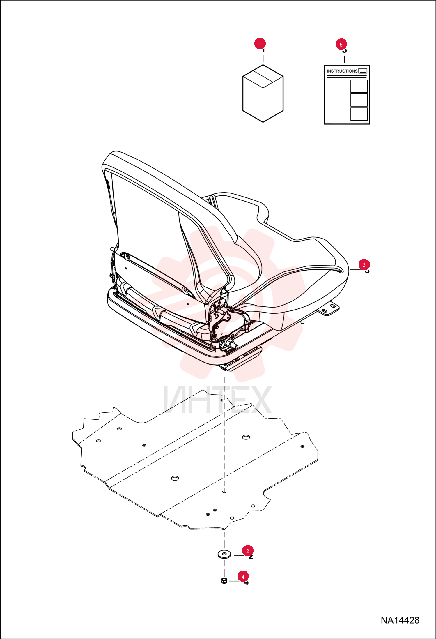 KIT SEAT OPERATOR SUSPENSION HEATED 7312807
