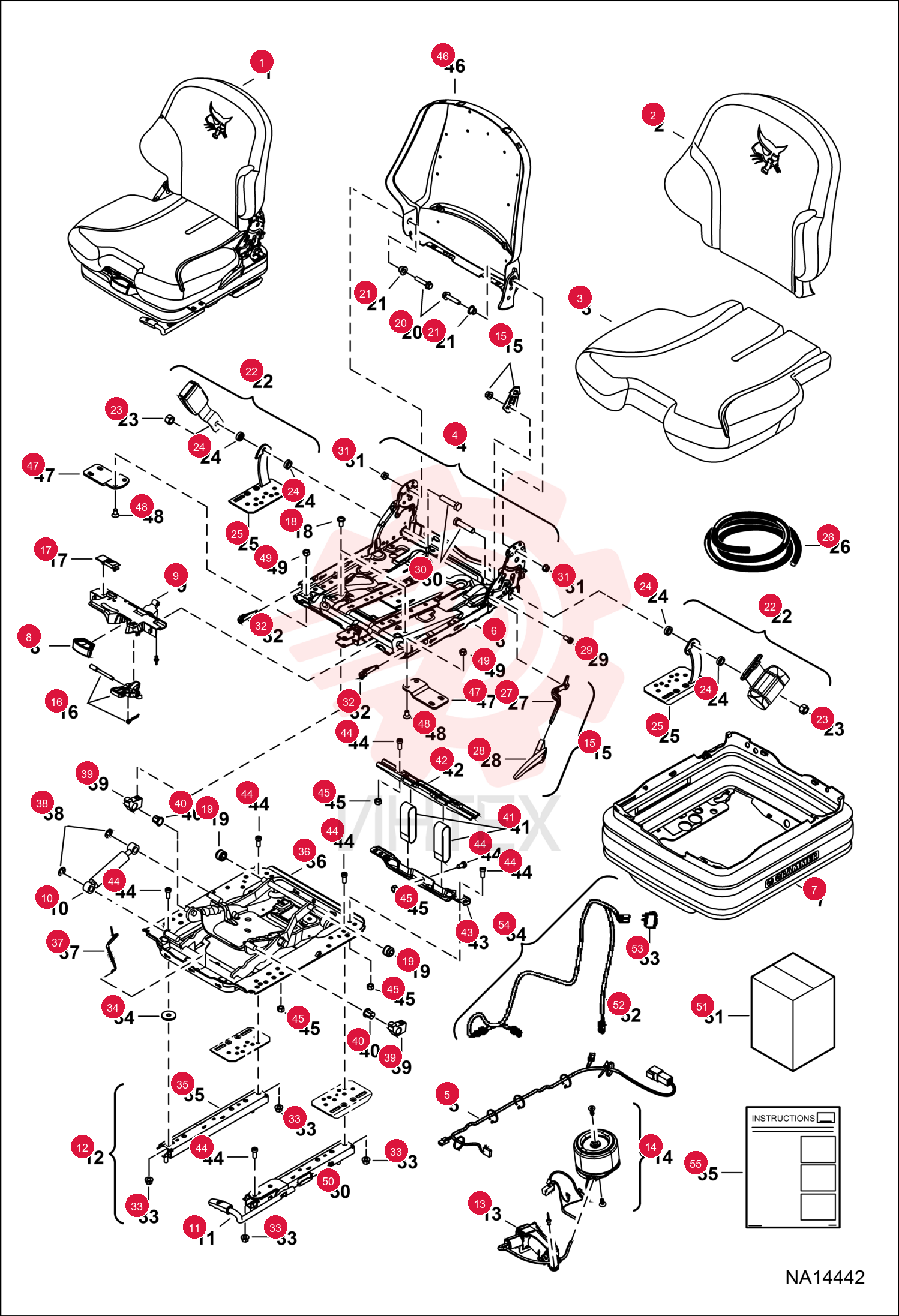 SEAT OPERATOR SUSPENSION HEATED 7308952