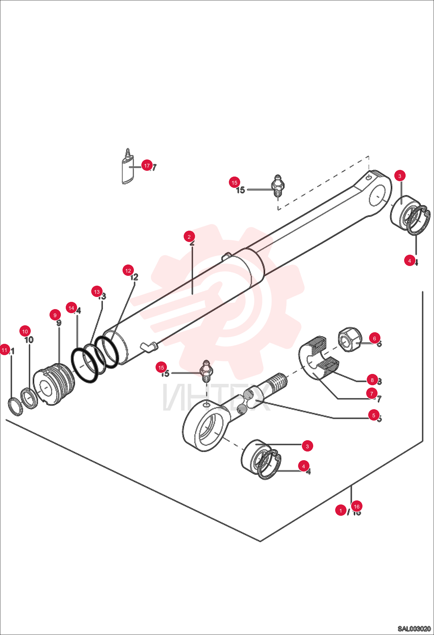 HYDRAULIC CYLINDER 6500647000 (2)