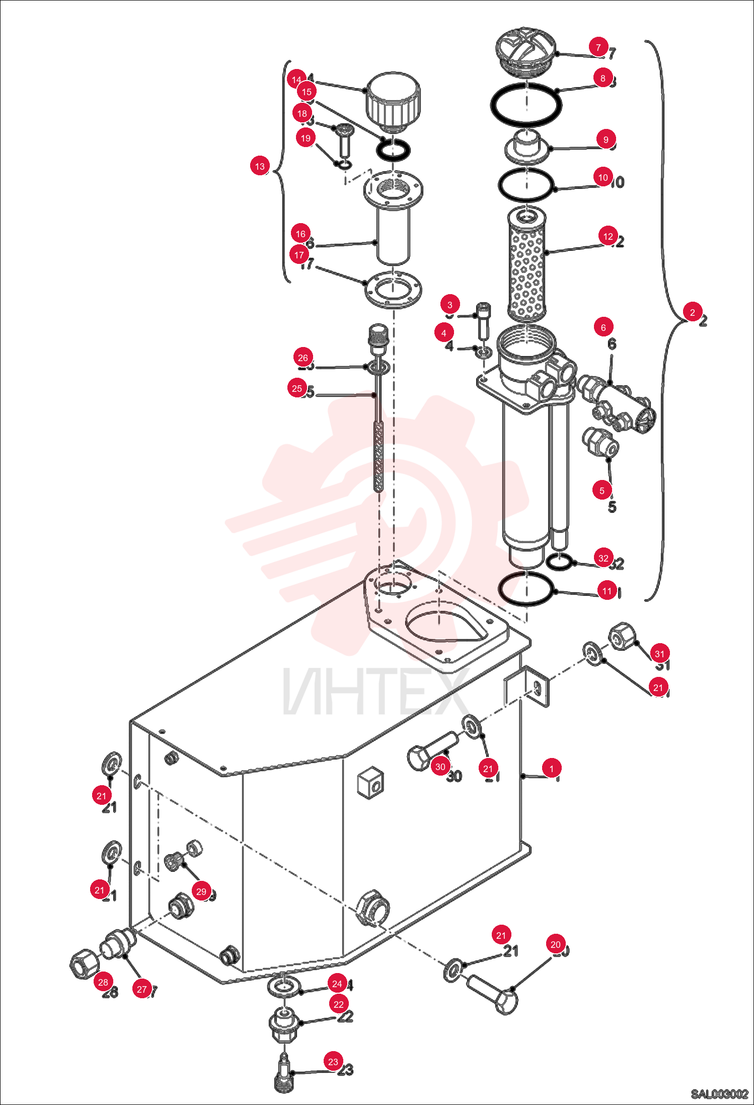 HYRAULIC OIL TANK 6451013001 (2)