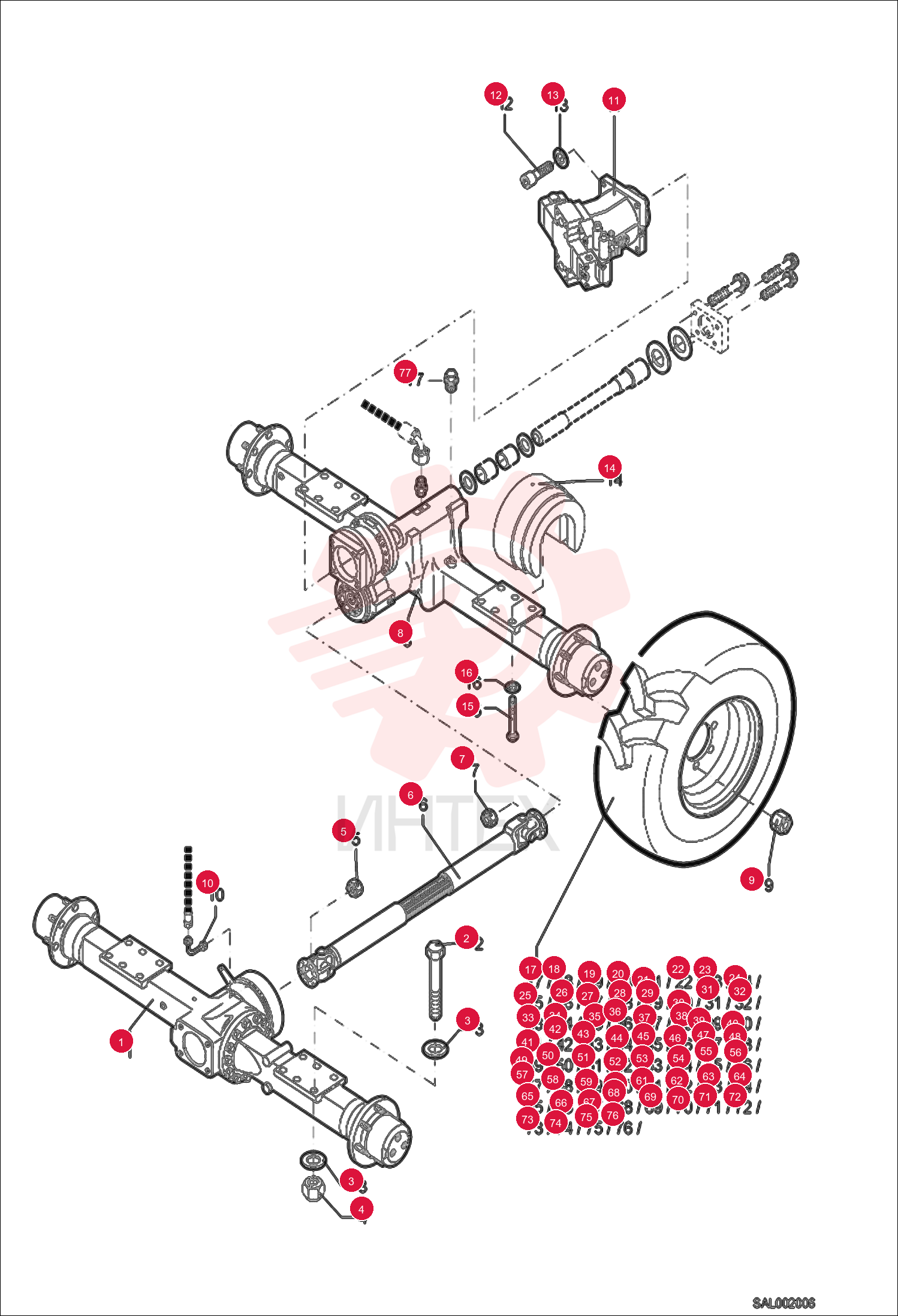 AXLE, FRONT 5904661686 (2)