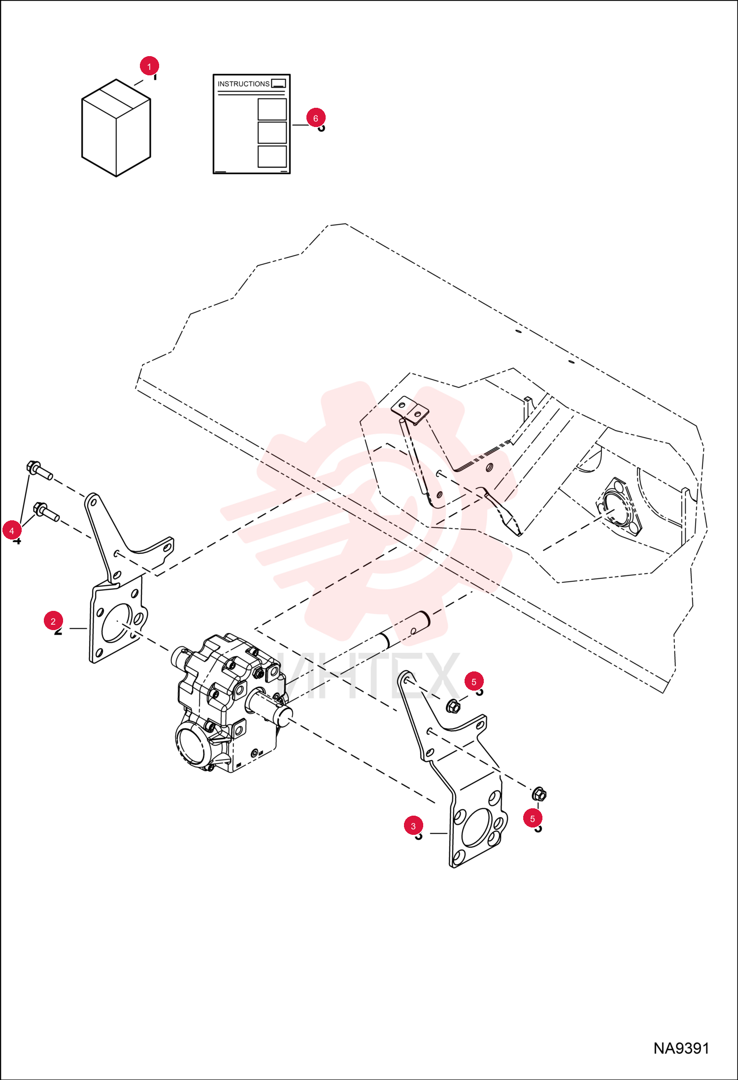 KIT GEAR BOX MOUNT 7256978 (1)