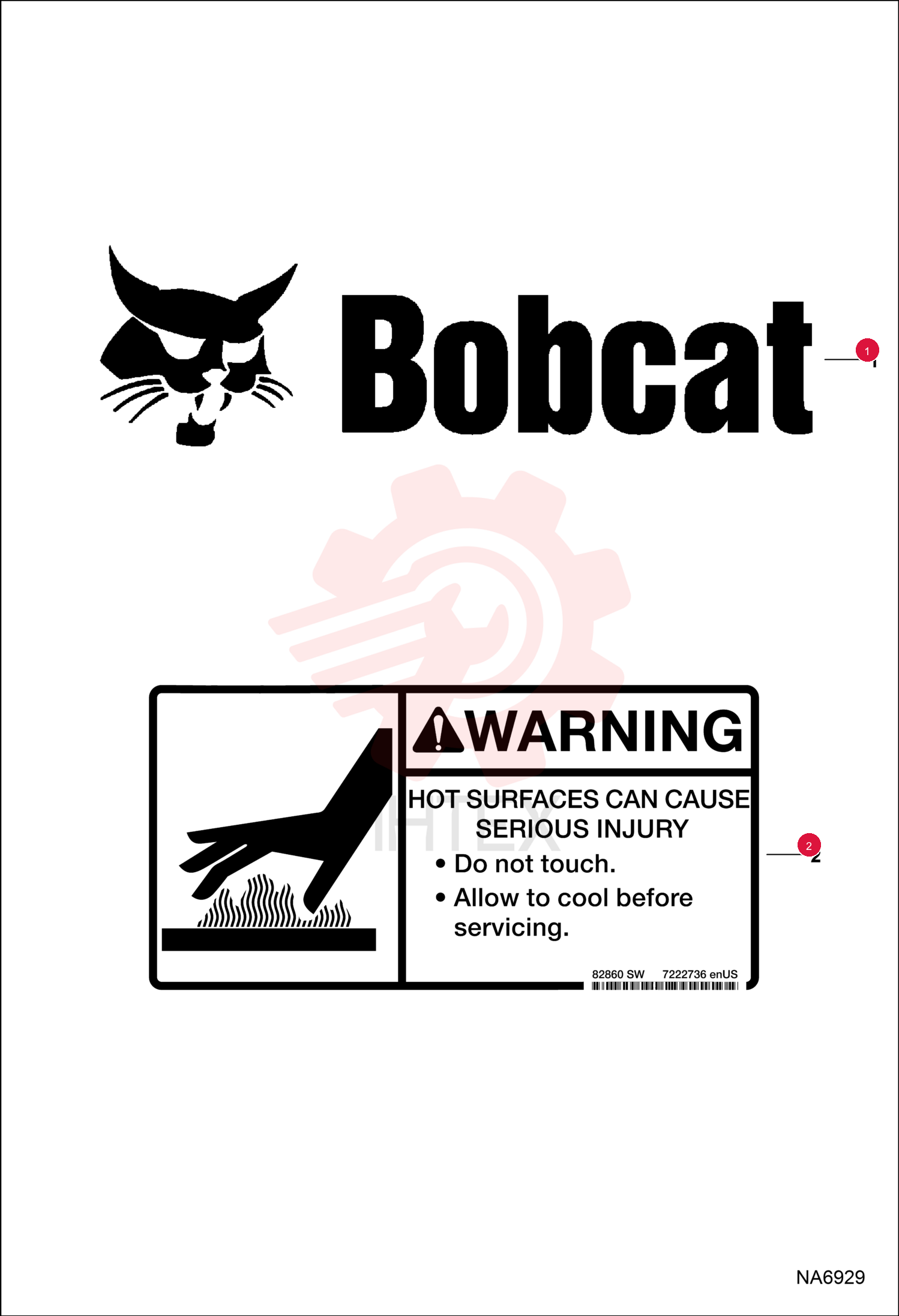 DECAL, LOGO BOBCAT AND HEAD 7109473
