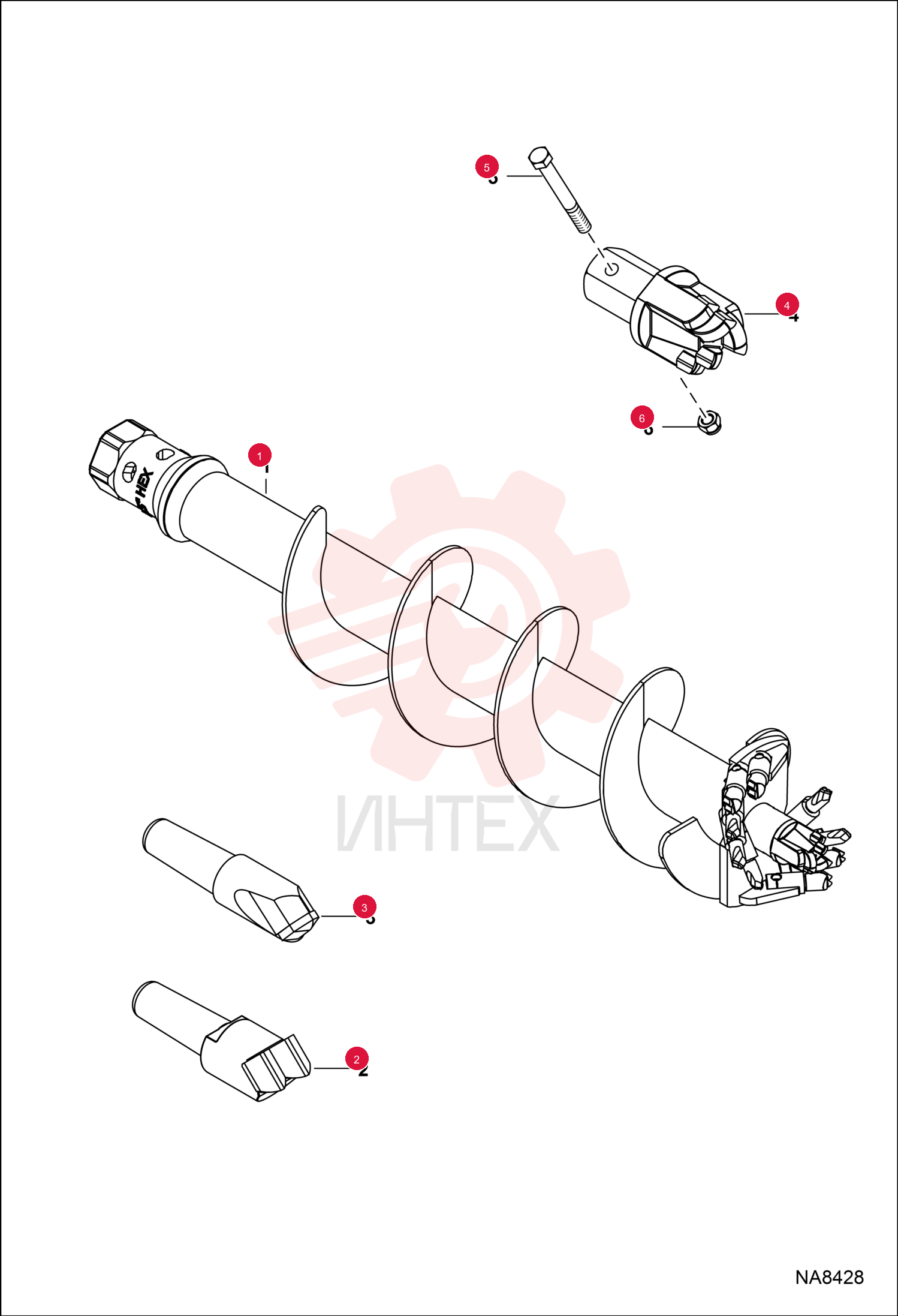 AUGER, BIT ROCK 12" 7243241 (2)