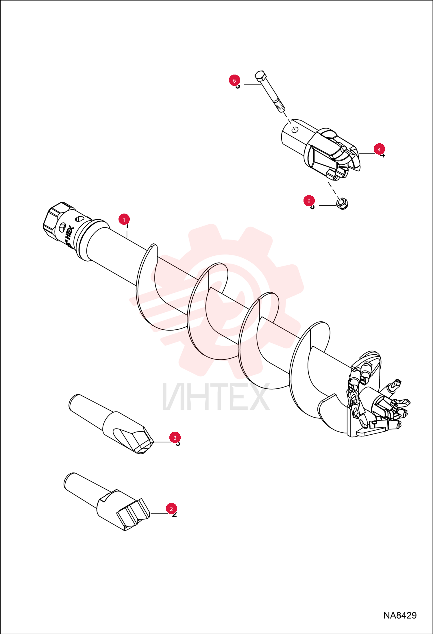AUGER, BIT ROCK 18" 7243242 (3)