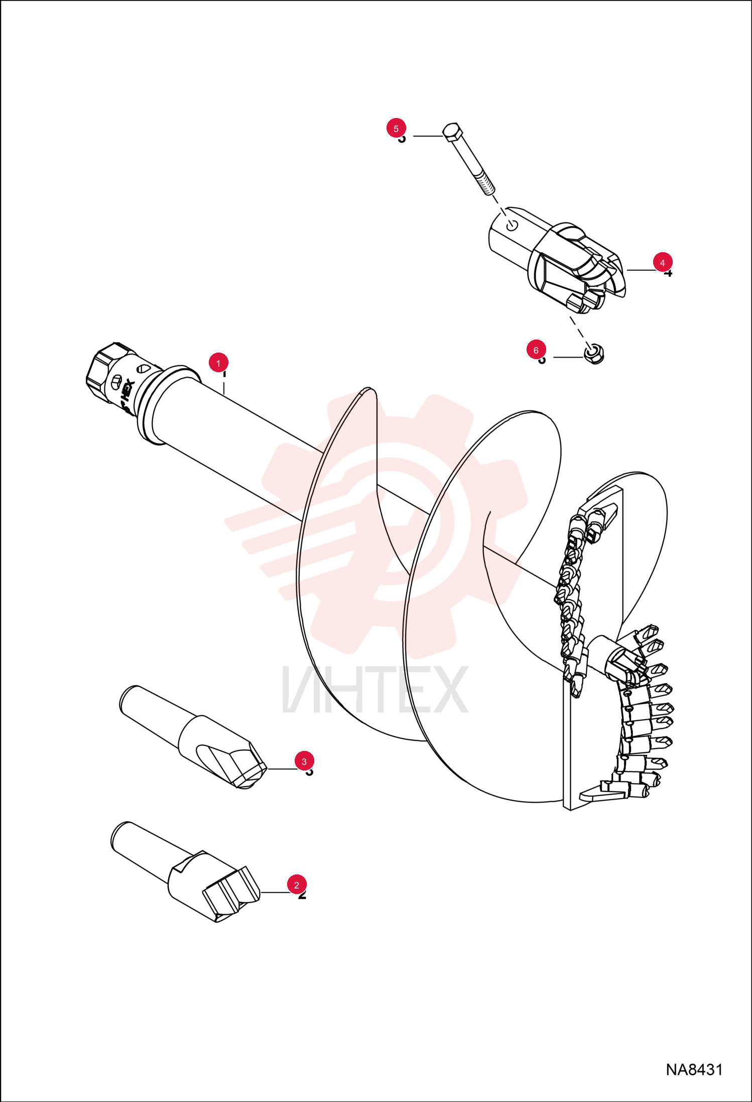 AUGER, BIT ROCK 30" 7243244 (3)