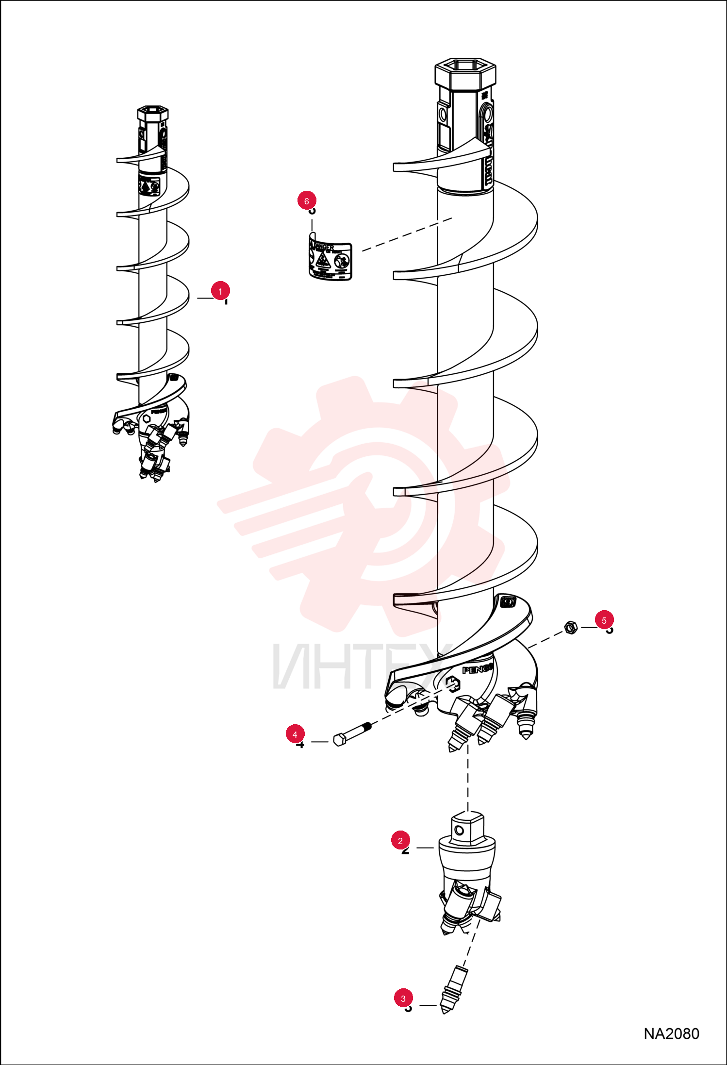 AUGER, BIT ROCK 9" 7169666 (1)