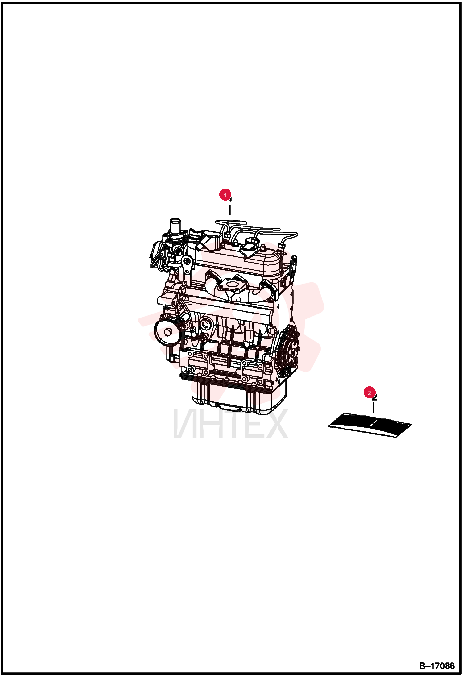 ENGINE, KUBOTA D1105T