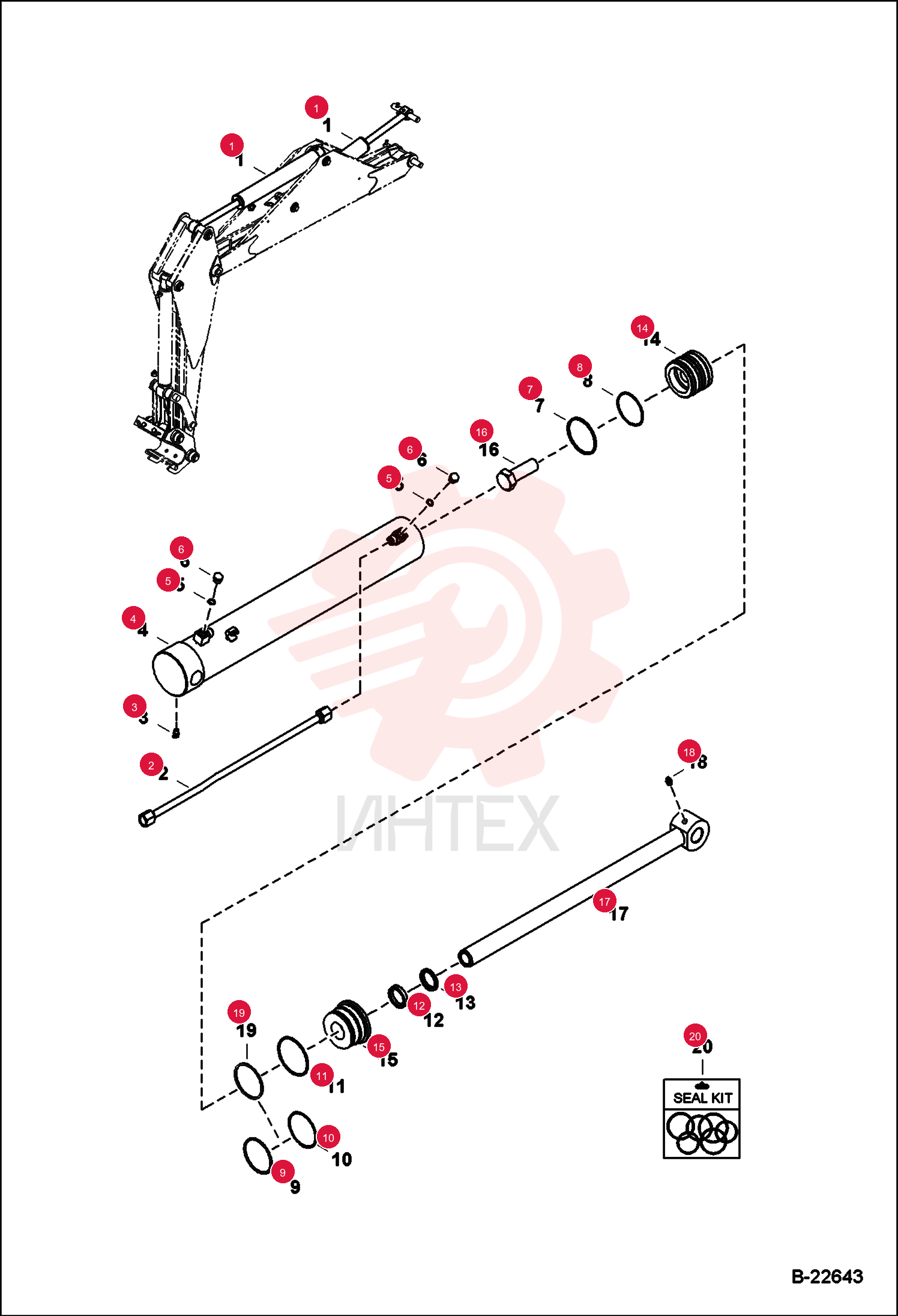 CYLINDER, BOOM